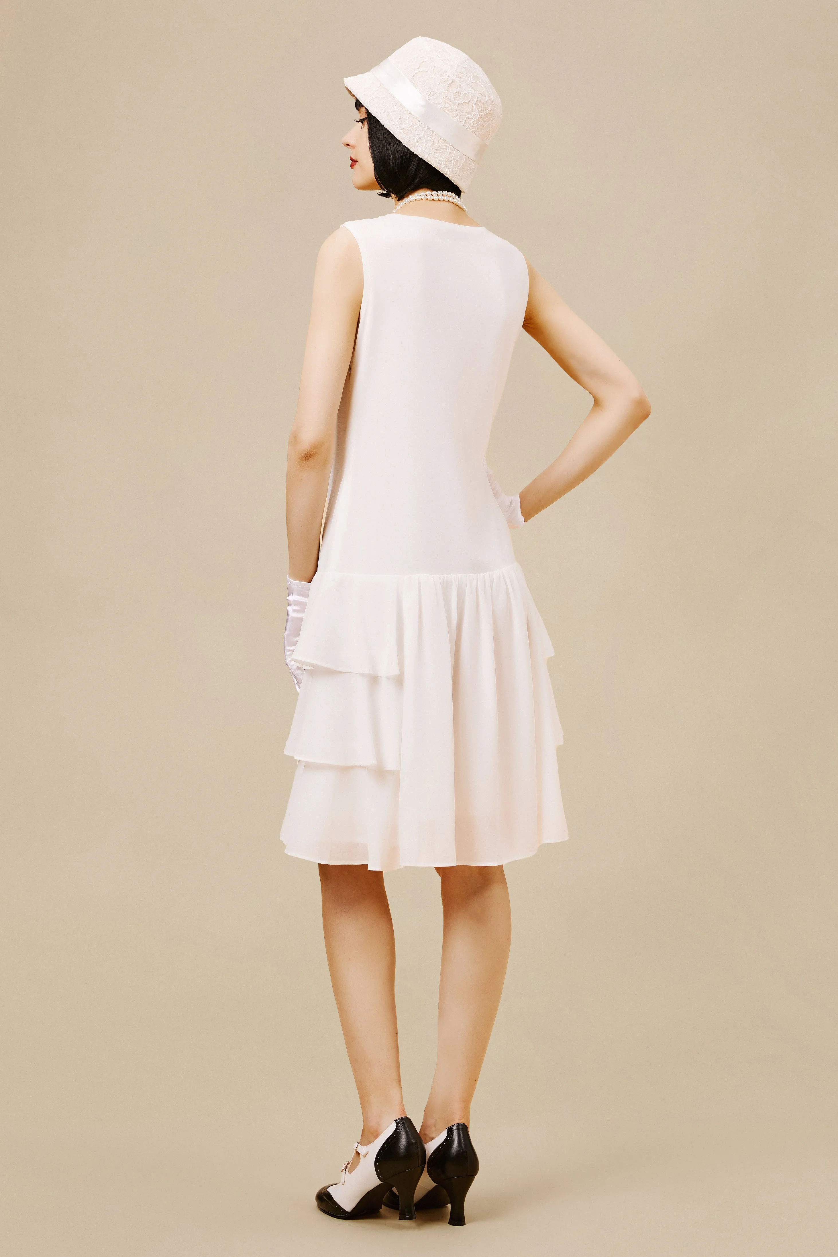 Cascading Tiered Sleeveless Casual Dress sold by BABEYOND product image thumbnail 2