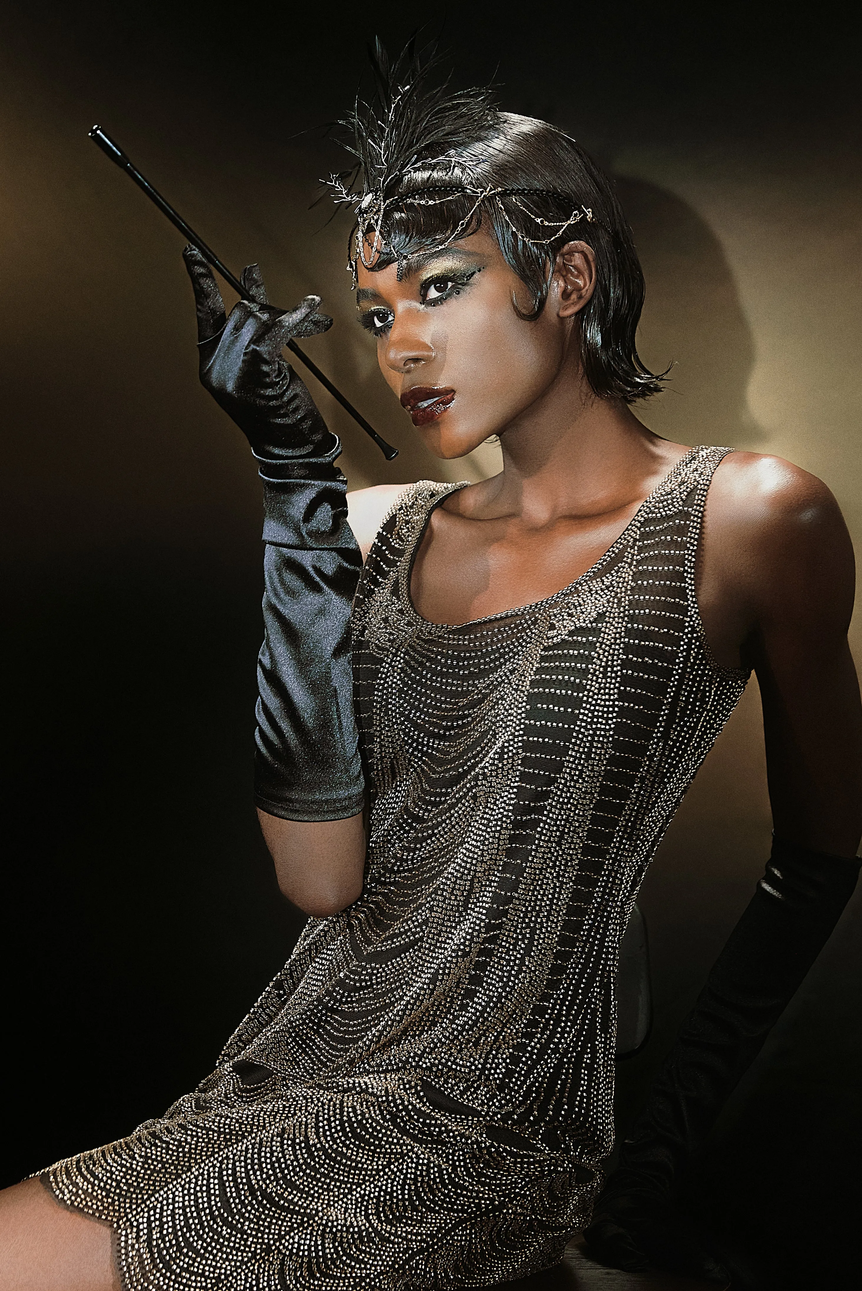 Decadent Draped Flapper Plus Size Dress sold by BABEYOND product image thumbnail 4