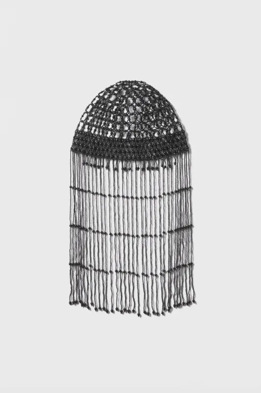 Fully Beaded Pearl Flapper Tassel Cap sold by BABEYOND