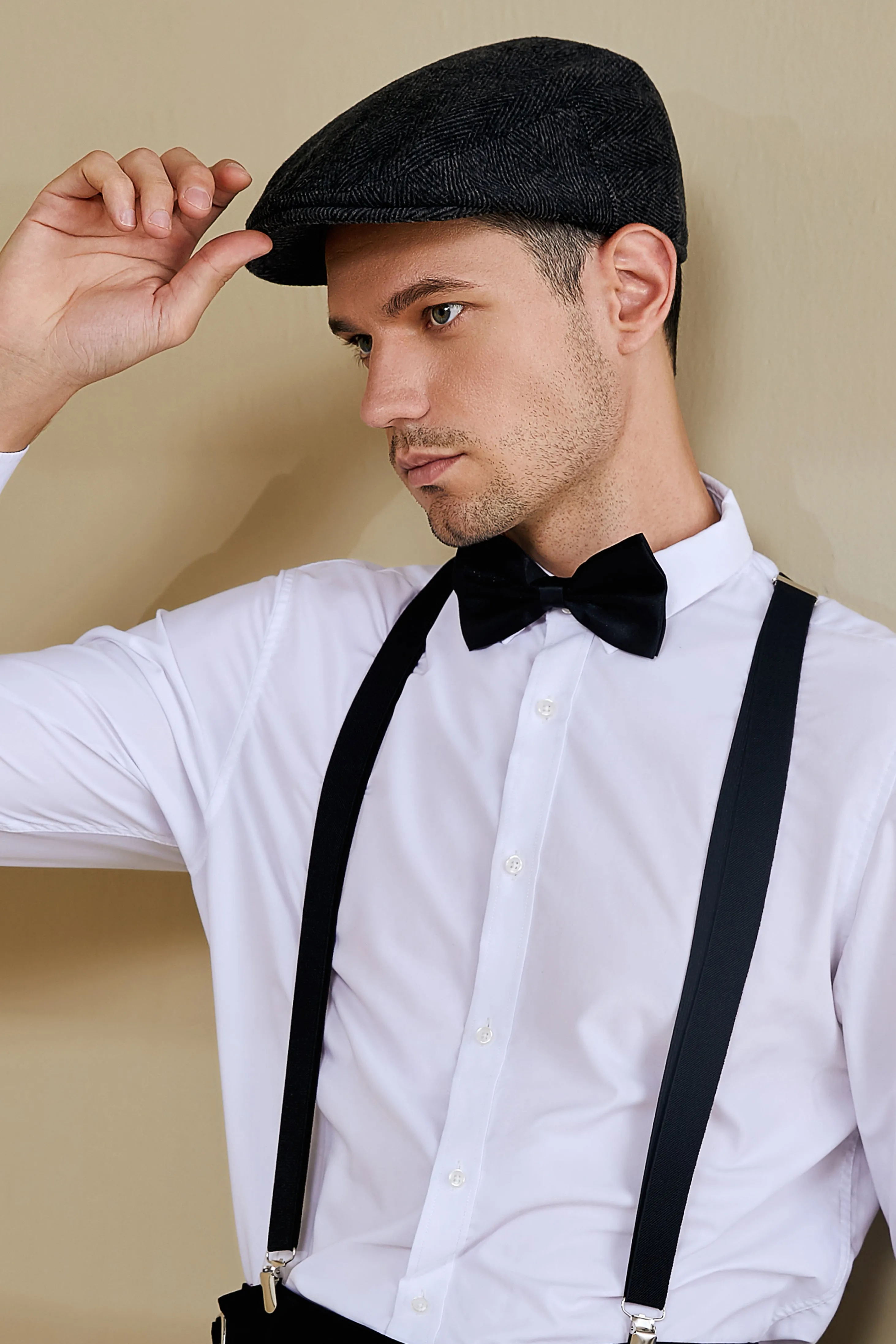 1920s Mens Gatsby Flapper Flat Cap sold by BABEYOND product image thumbnail 3