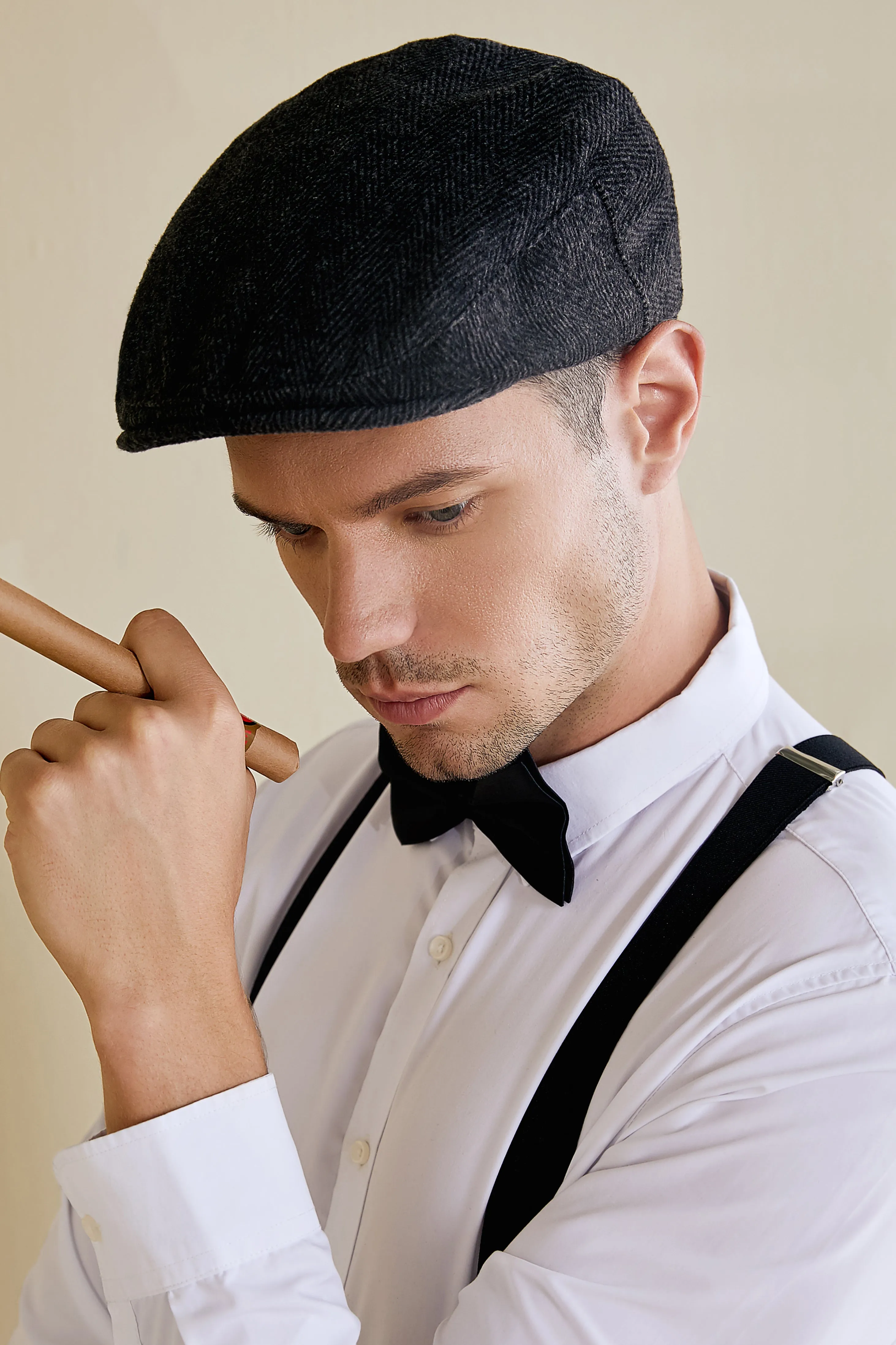 1920s Mens Gatsby Flapper Flat Cap sold by BABEYOND product image thumbnail 2