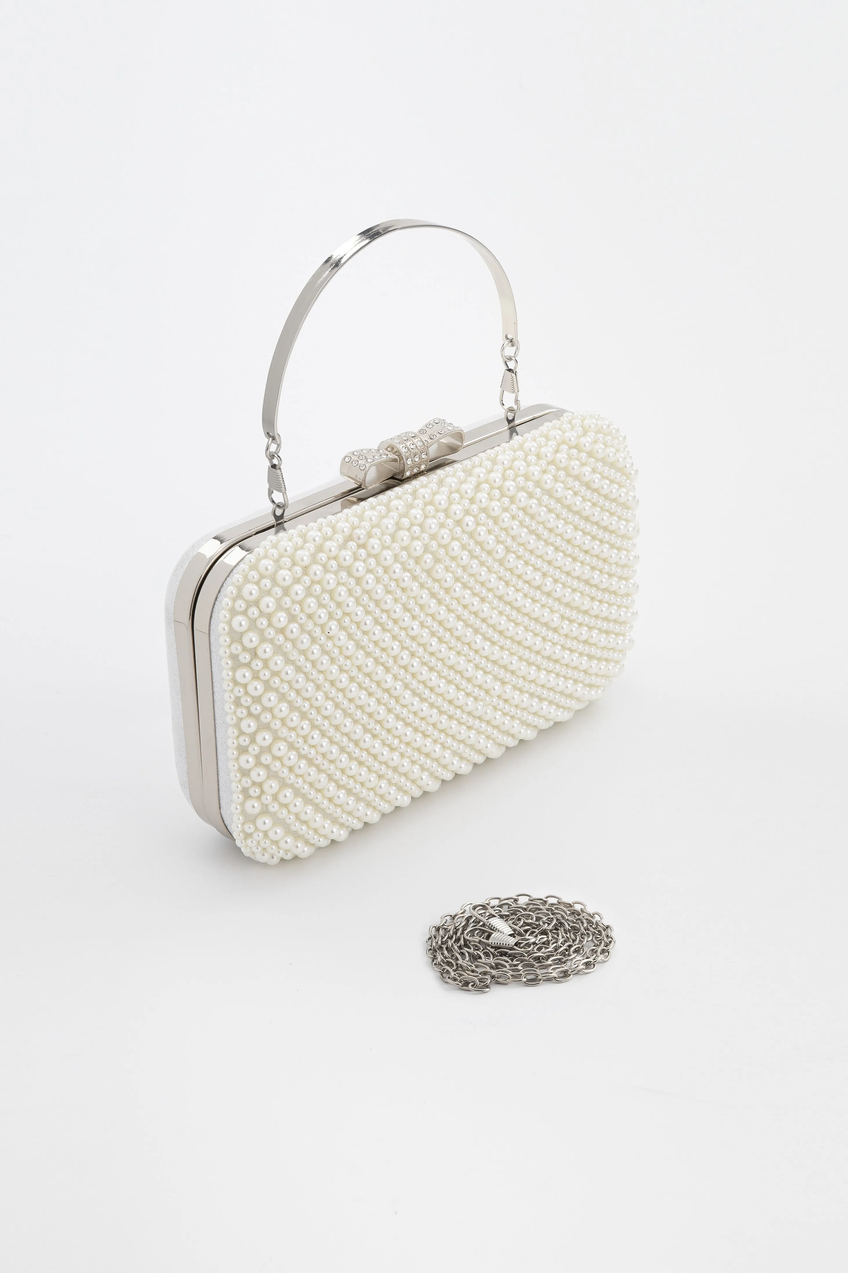 Vintage Pearl Crystal Clutch sold by BABEYOND product image thumbnail 2