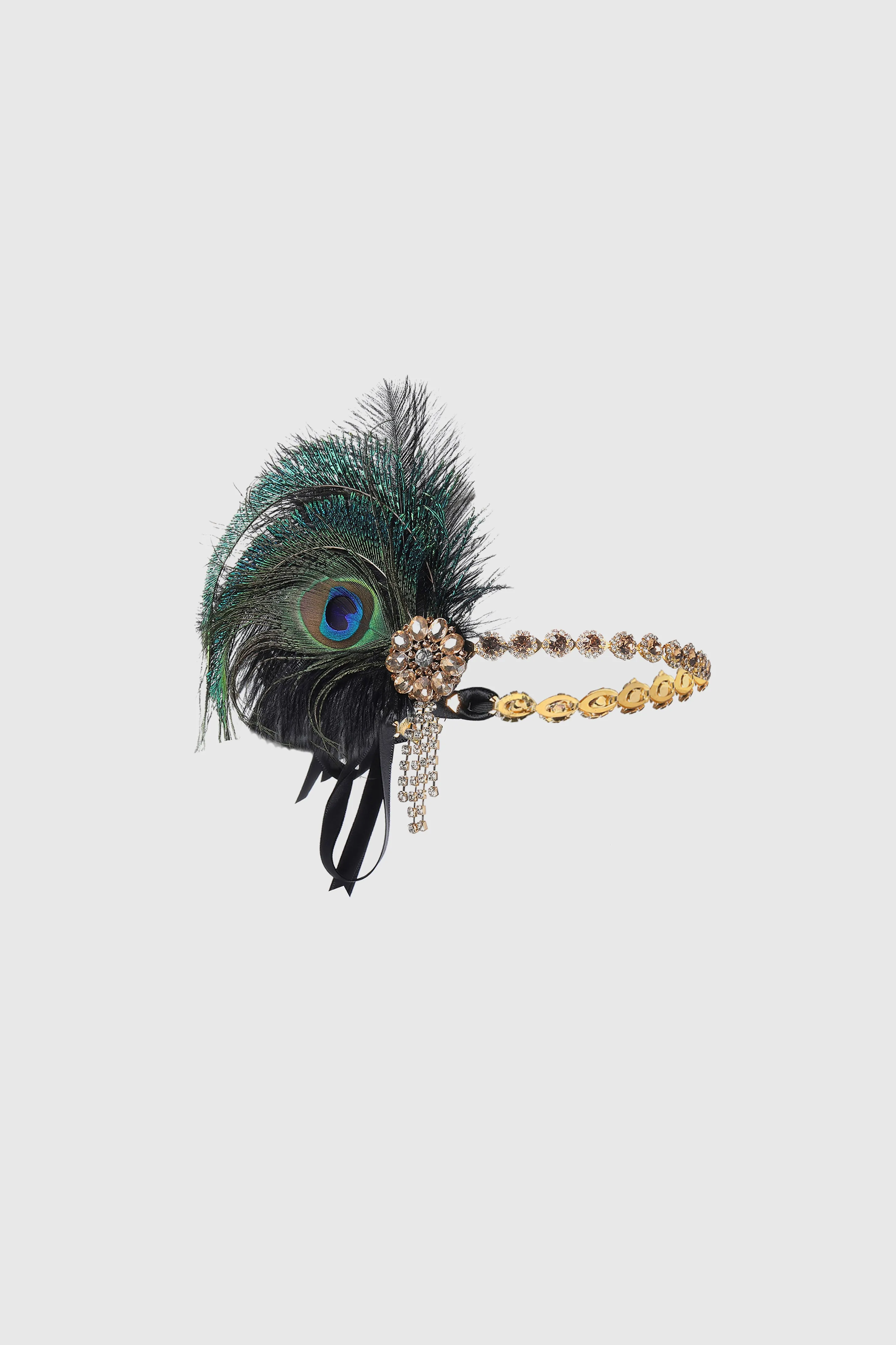 Vintage Rhinestone Peacock Headpiece sold by BABEYOND