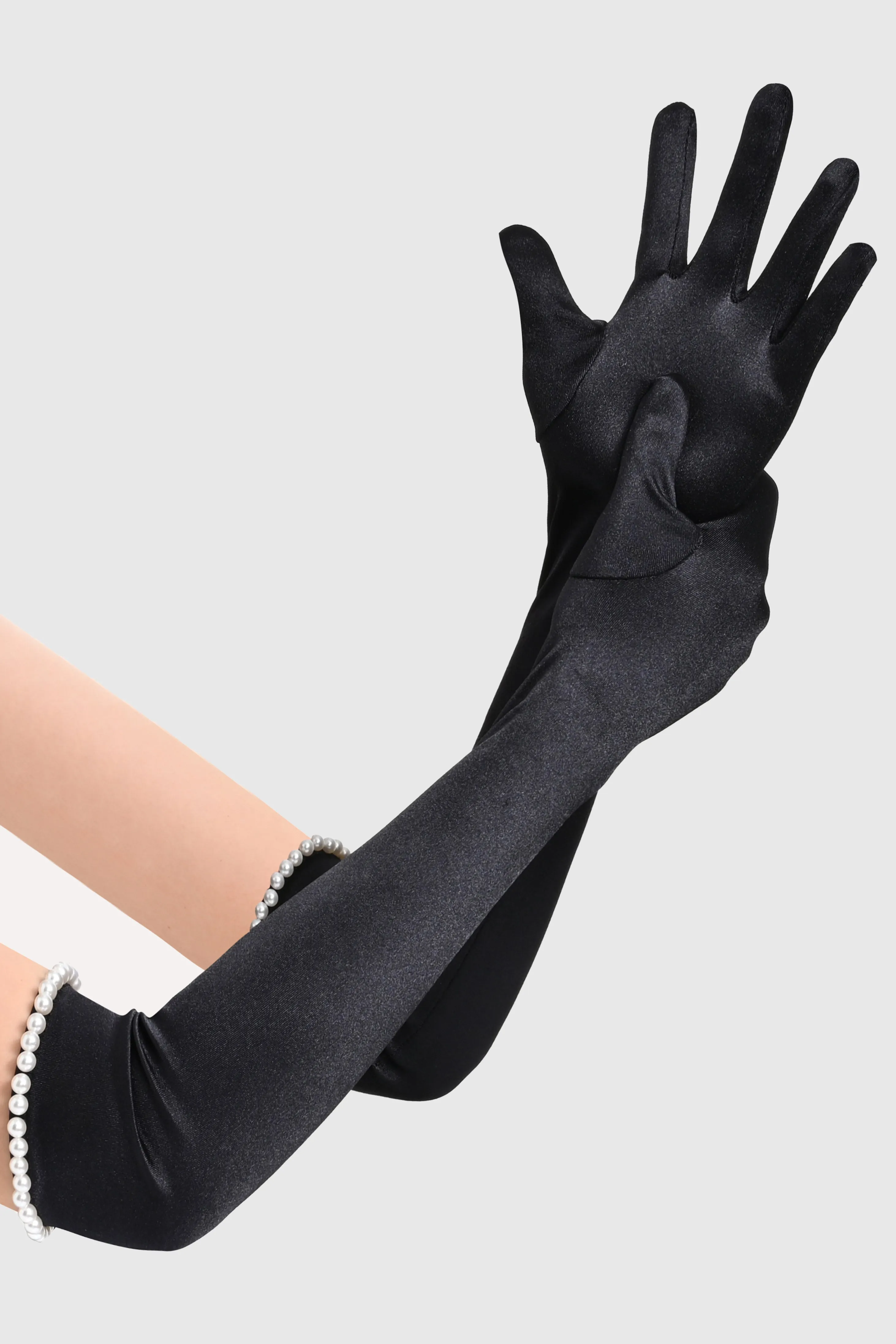 21.6" Cuff Pearl Stretchy Gloves sold by BABEYOND product image thumbnail 2