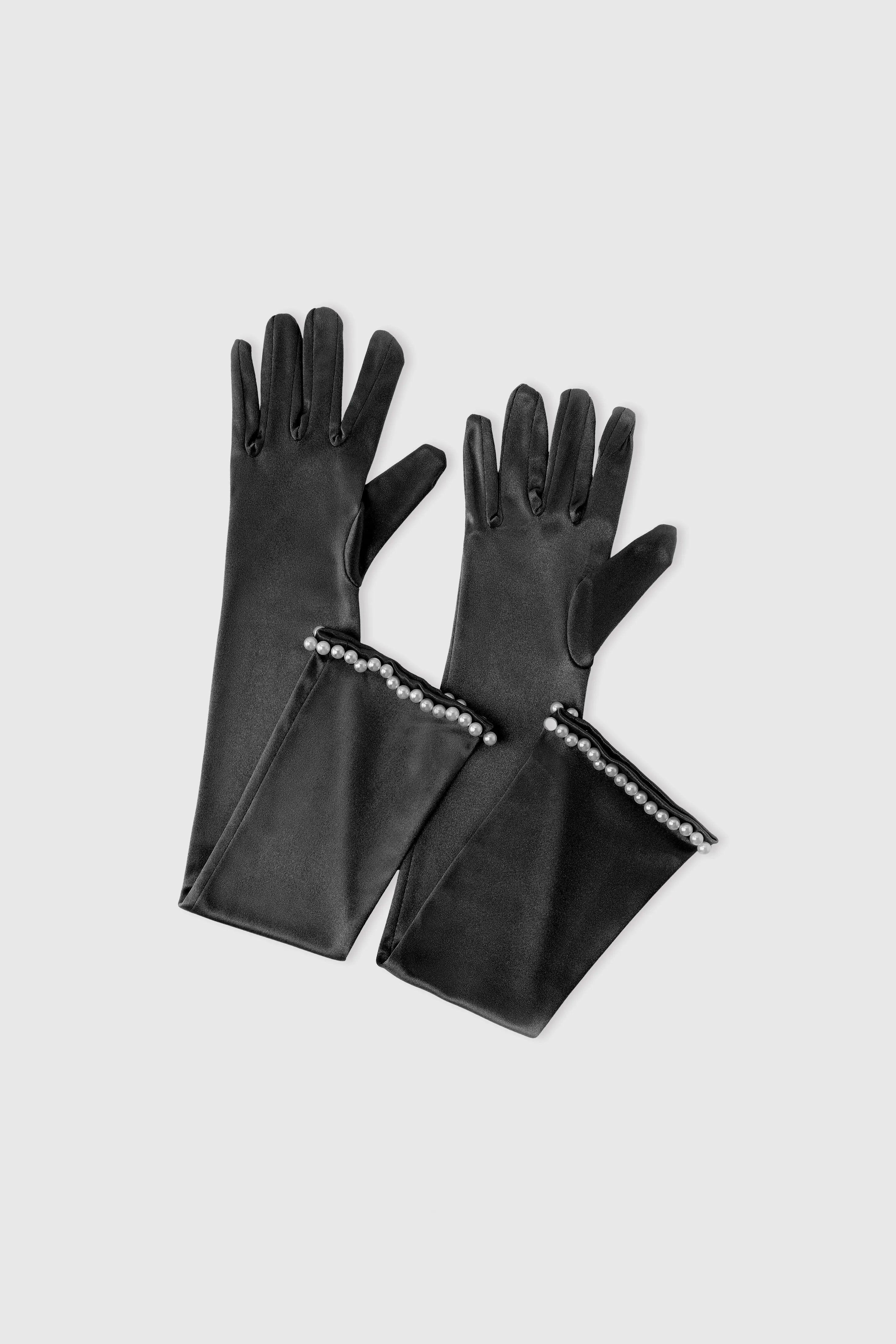 21.6" Cuff Pearl Stretchy Gloves sold by BABEYOND