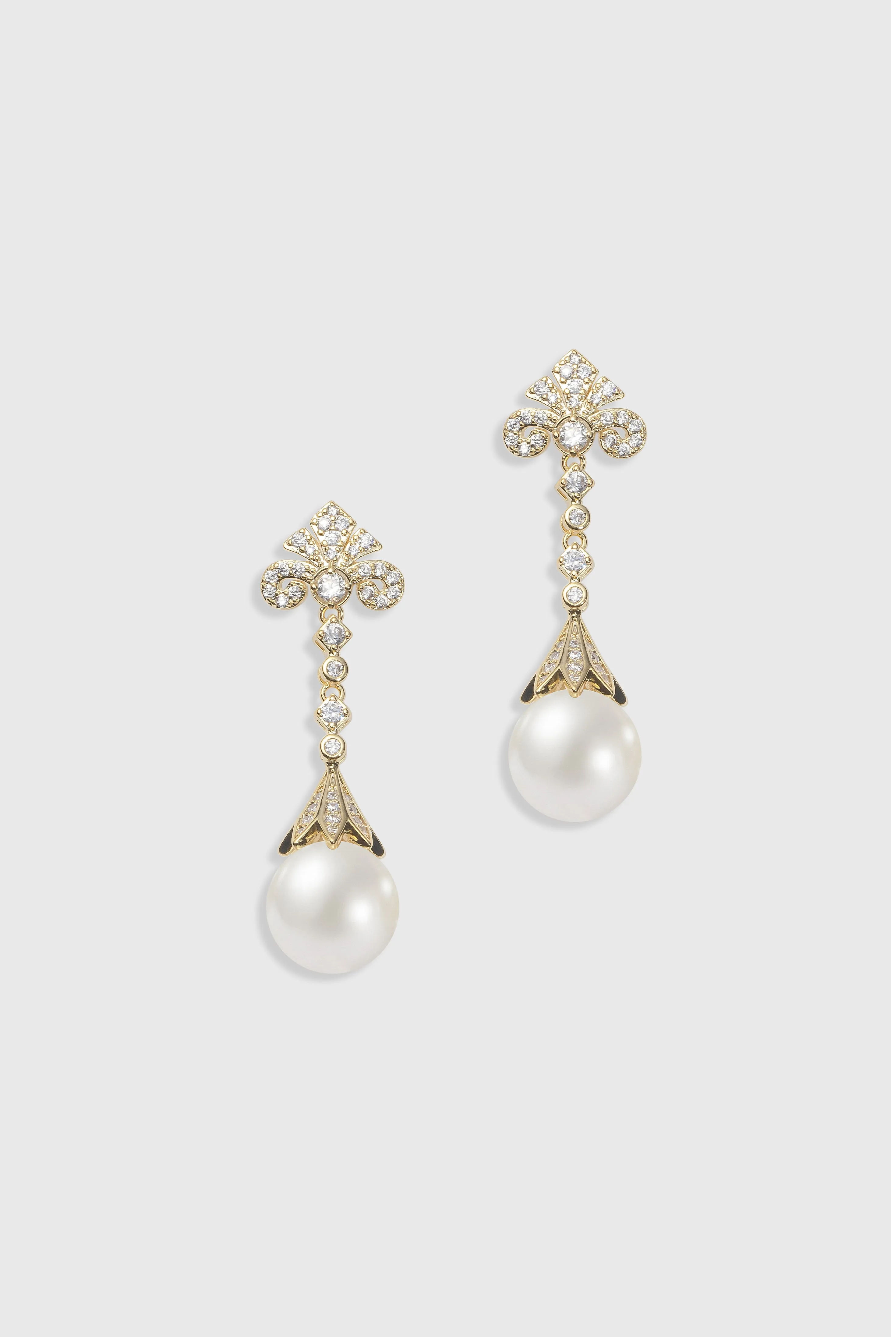 Elegant Hollow Floral Pearl Earrings sold by BABEYOND