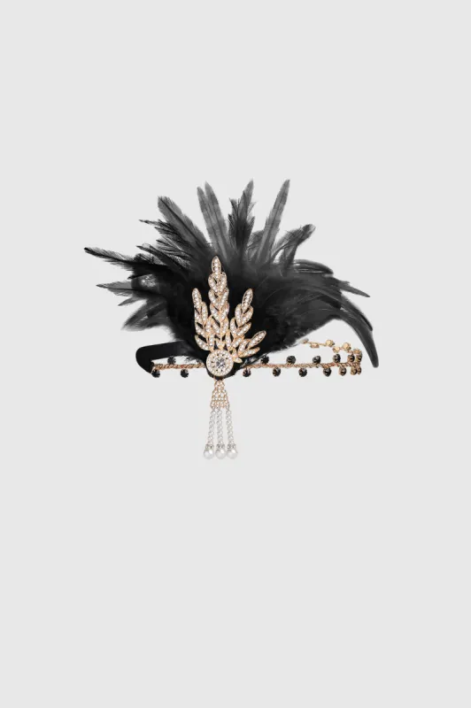 Retro Feather Gatsby Headband sold by BABEYOND