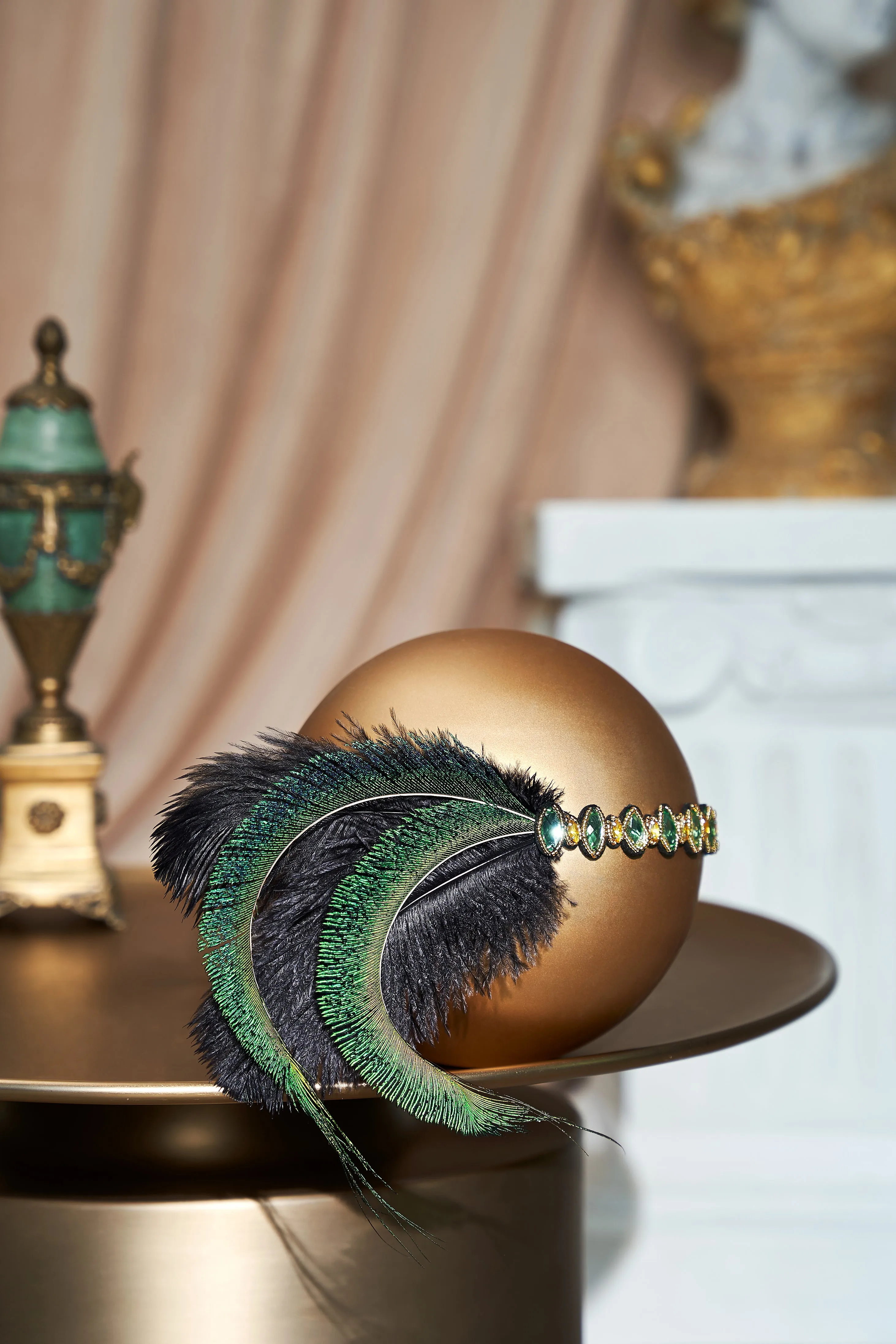 Stunning Rhinestone Peacock Headband sold by BABEYOND product image thumbnail 5