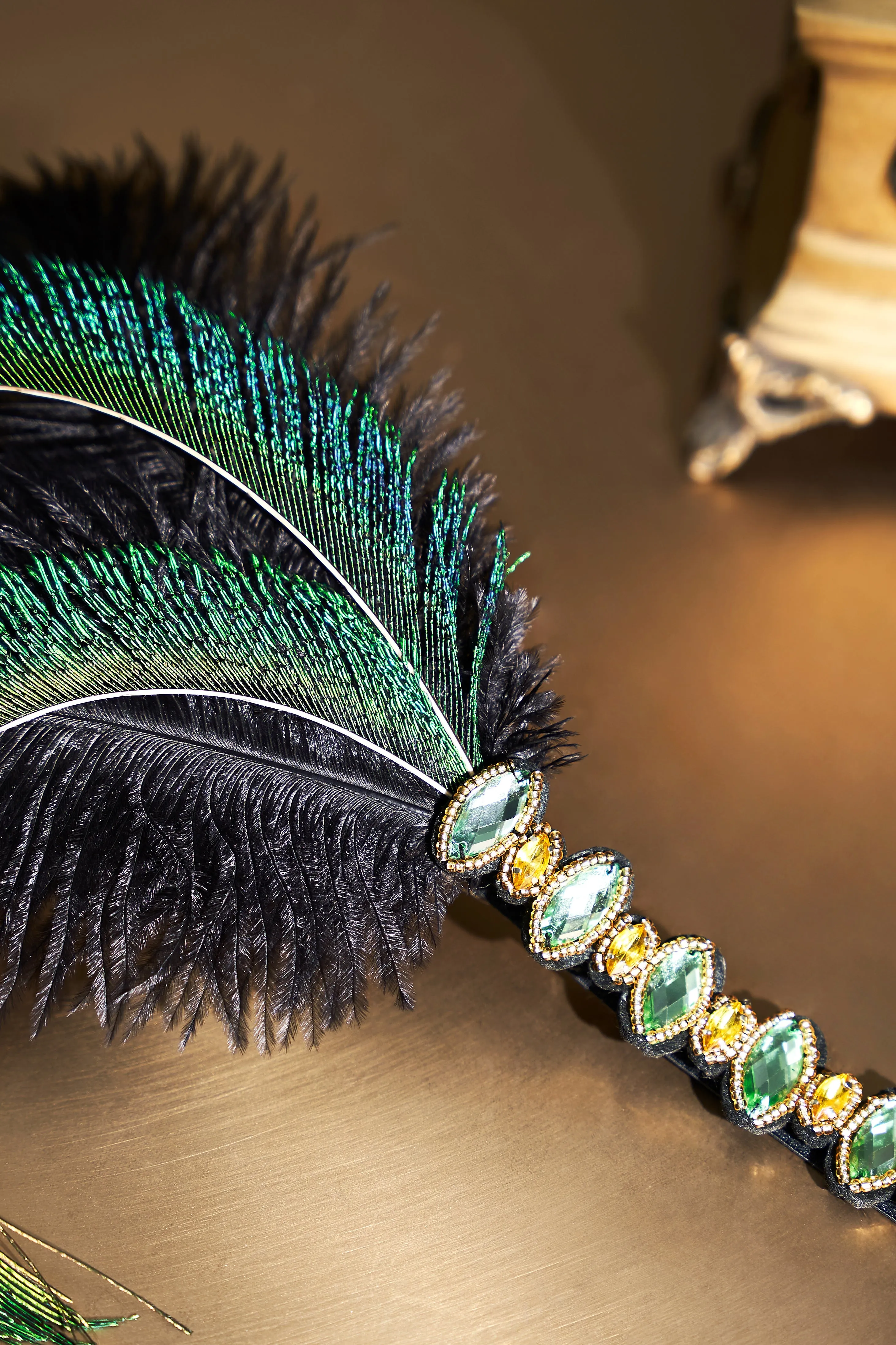 Stunning Rhinestone Peacock Headband sold by BABEYOND product image thumbnail 4
