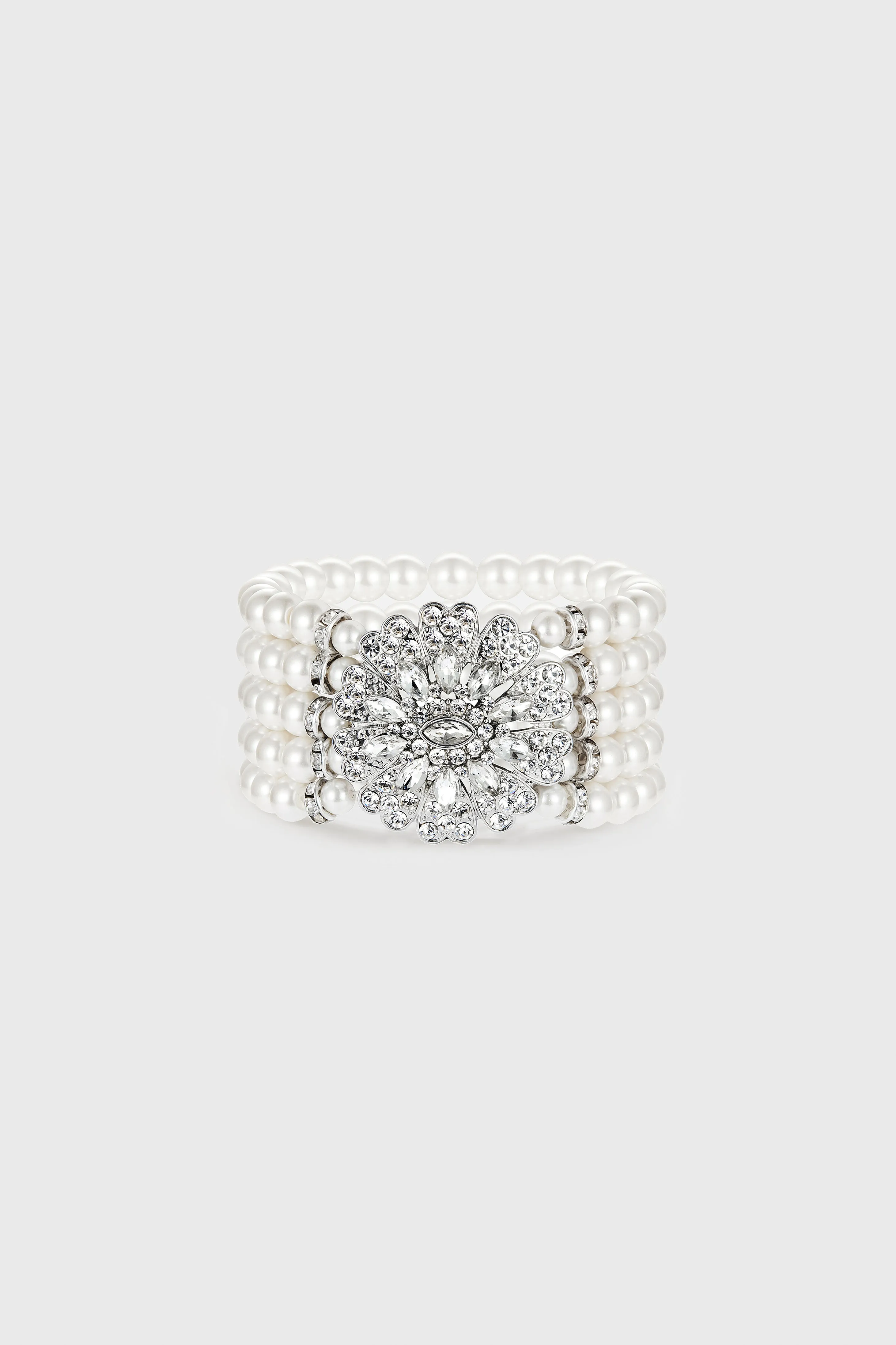 Stunning Zircon Studded Pearl Bracelet sold by BABEYOND