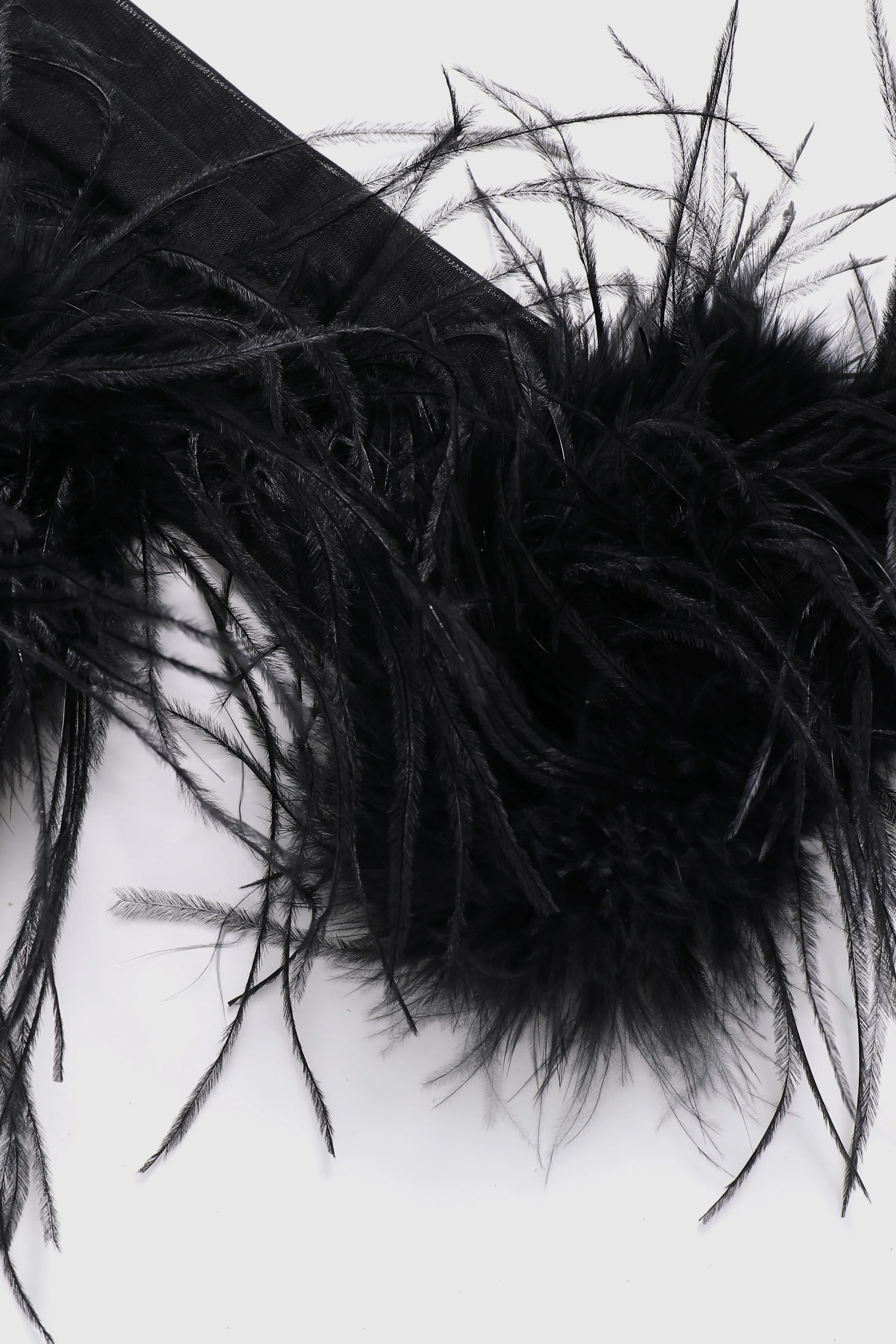 19'' Finger Loop Satin Feather Gloves sold by BABEYOND product image thumbnail 2