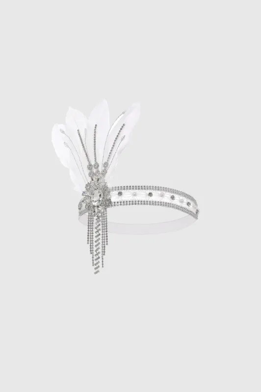 Gorgeous Rhinestone Feather Headpiece sold by BABEYOND