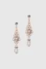 Art Deco Crystal Floral Pearl Earrings sold by BABEYOND