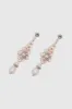 Art Deco Crystal Floral Pearl Earrings sold by BABEYOND