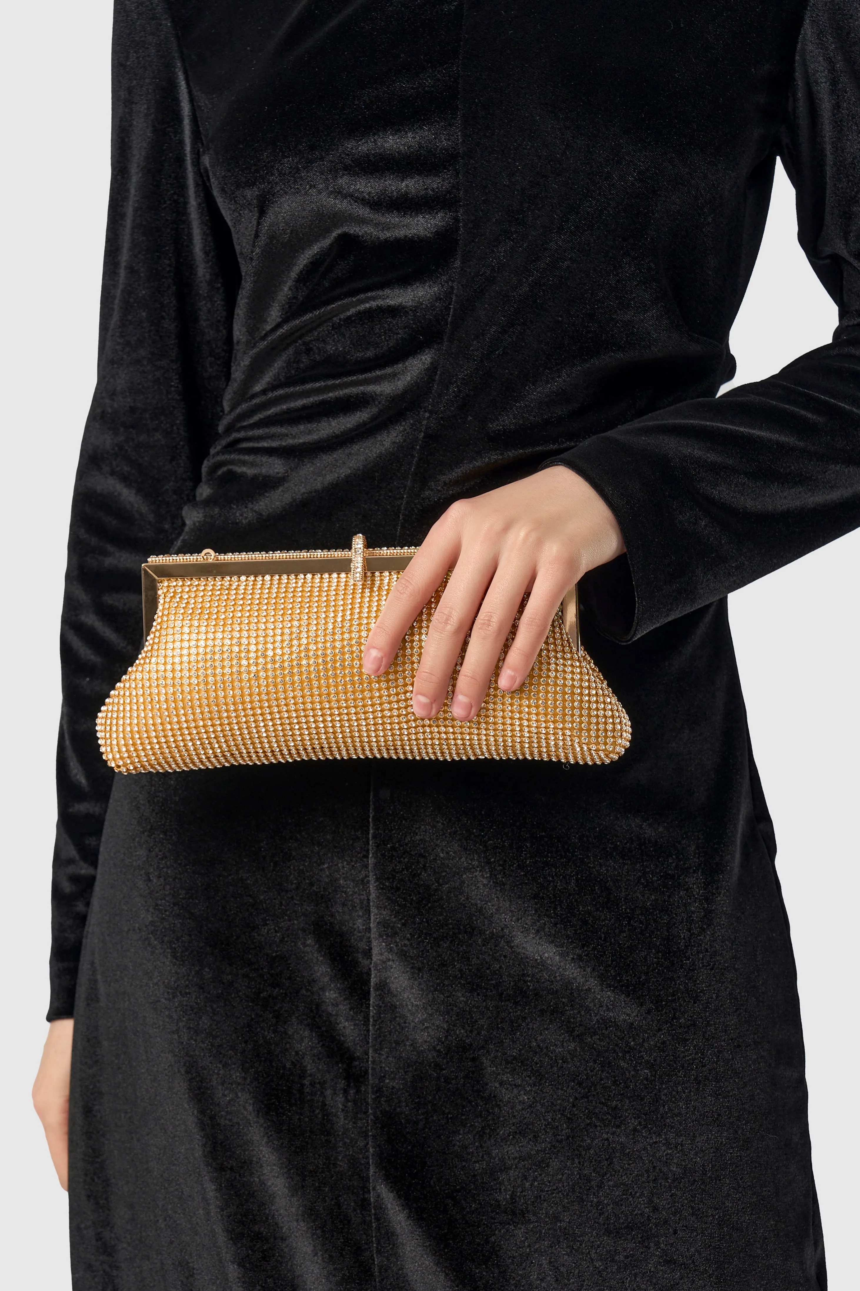 1920s Rhinestone Studded Chain Clutch sold by BABEYOND product image thumbnail 4