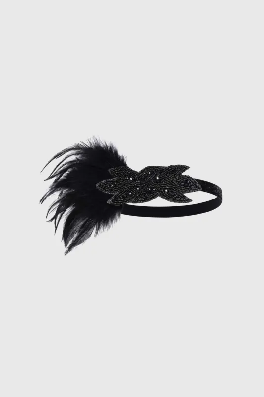 Feather Beaded Beads Headband sold by BABEYOND