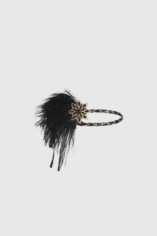Vintage Ostrich Feather Headband sold by BABEYOND