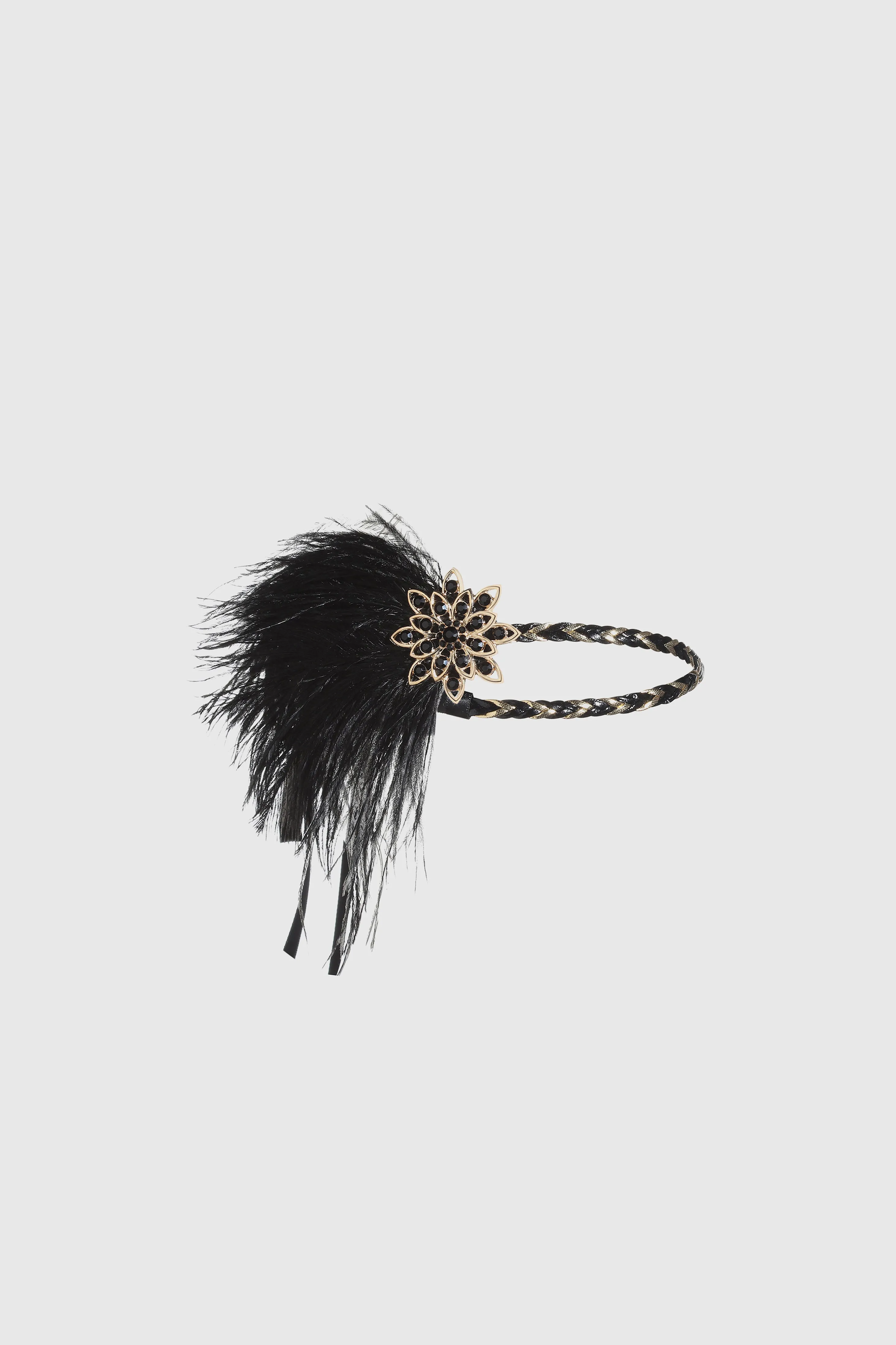 Vintage Ostrich Feather Headband sold by BABEYOND