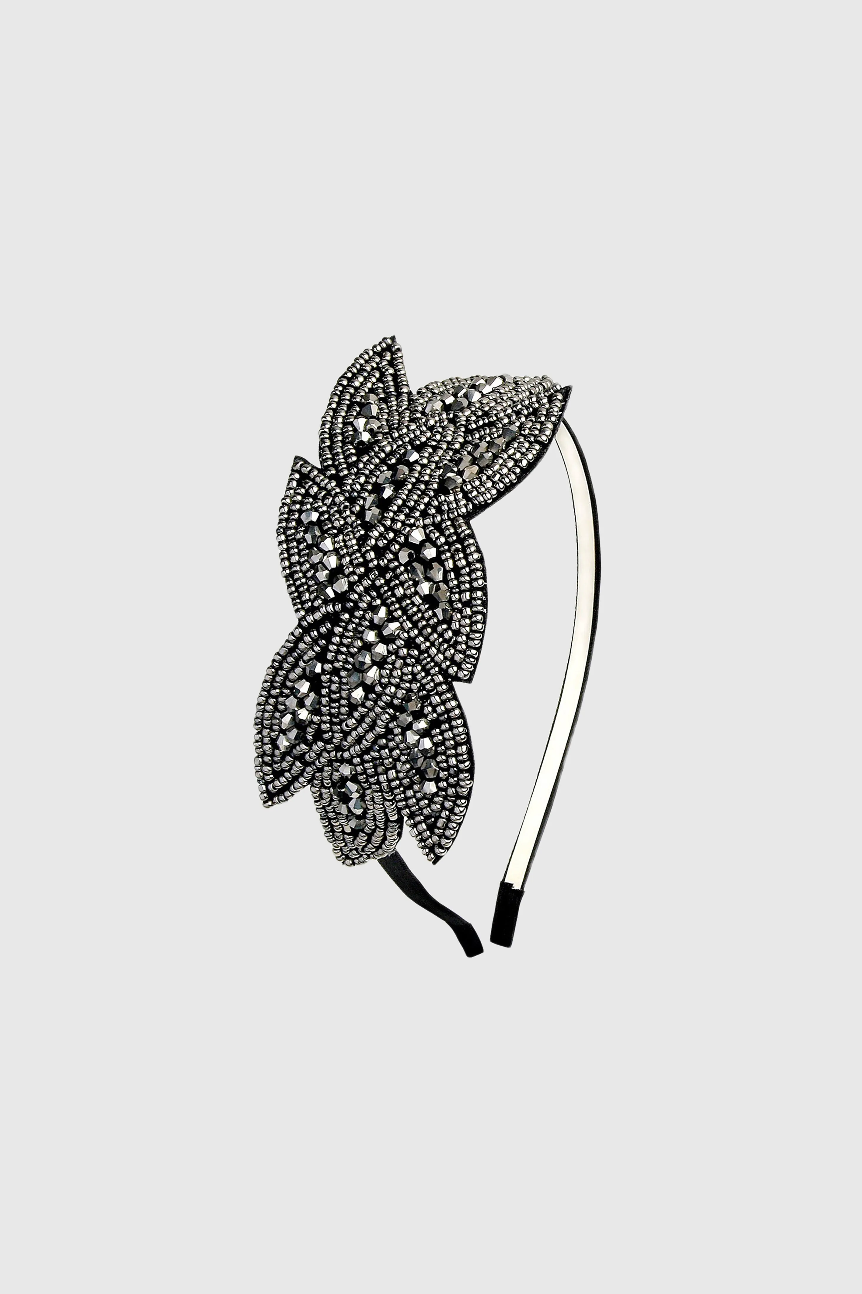 1920s Embroidered Crystal Leaf Headband sold by BABEYOND