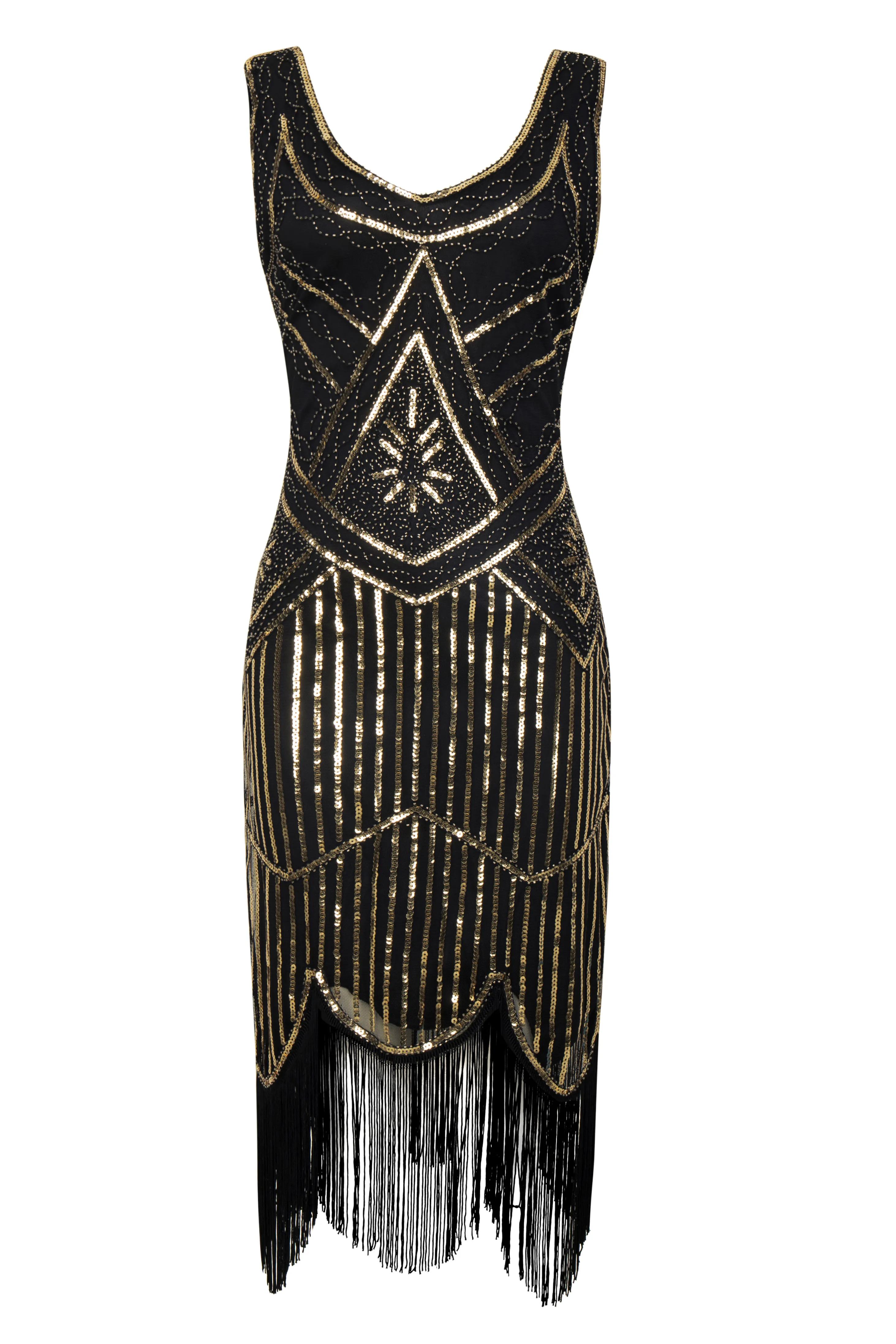 Beaded Sequin Fringe Prom Party Dress sold by BABEYOND product image thumbnail 5