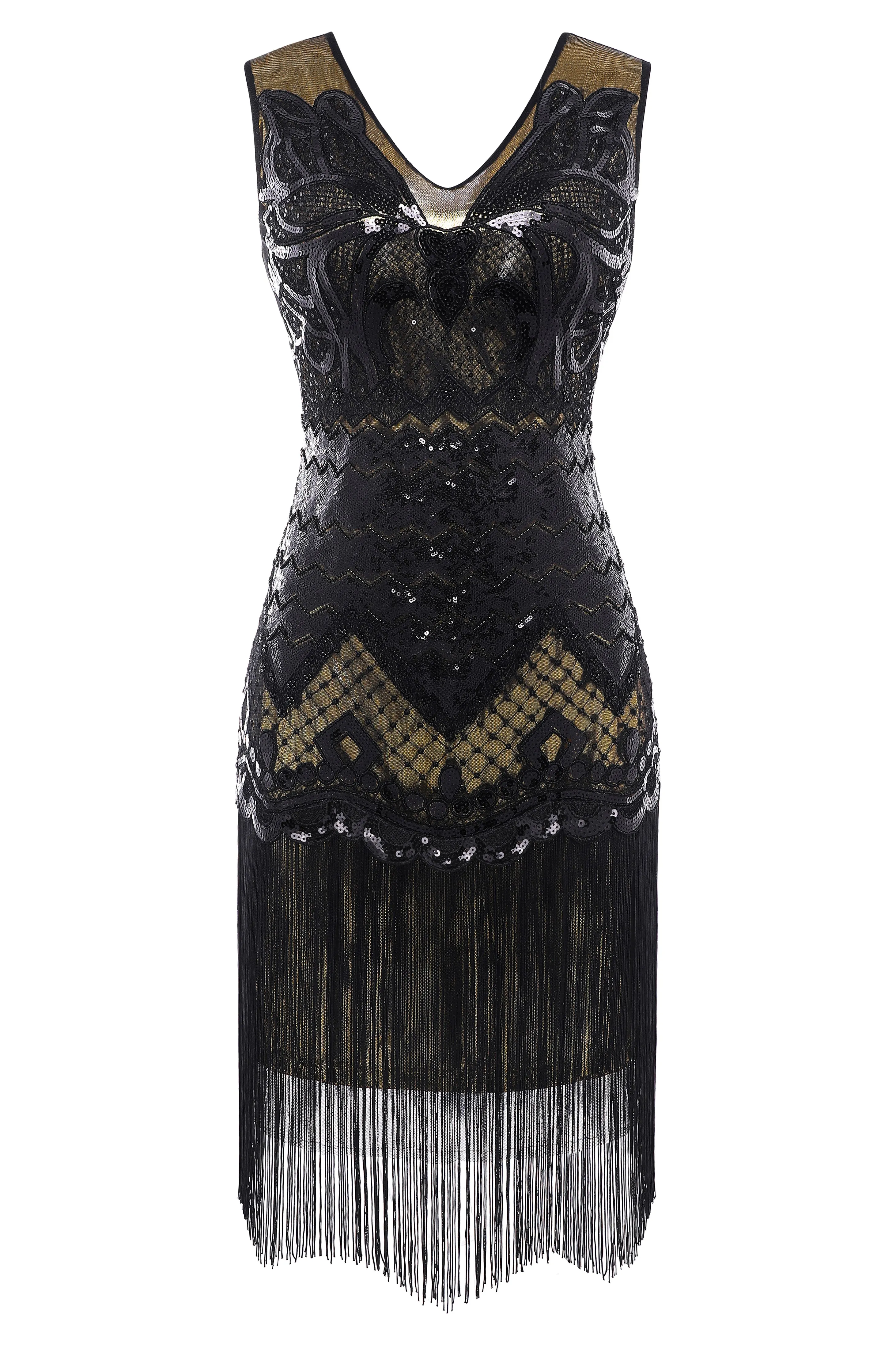 Princesse Tam Tam Sequins Fringe Flapper Dress sold by BABEYOND product image thumbnail 4