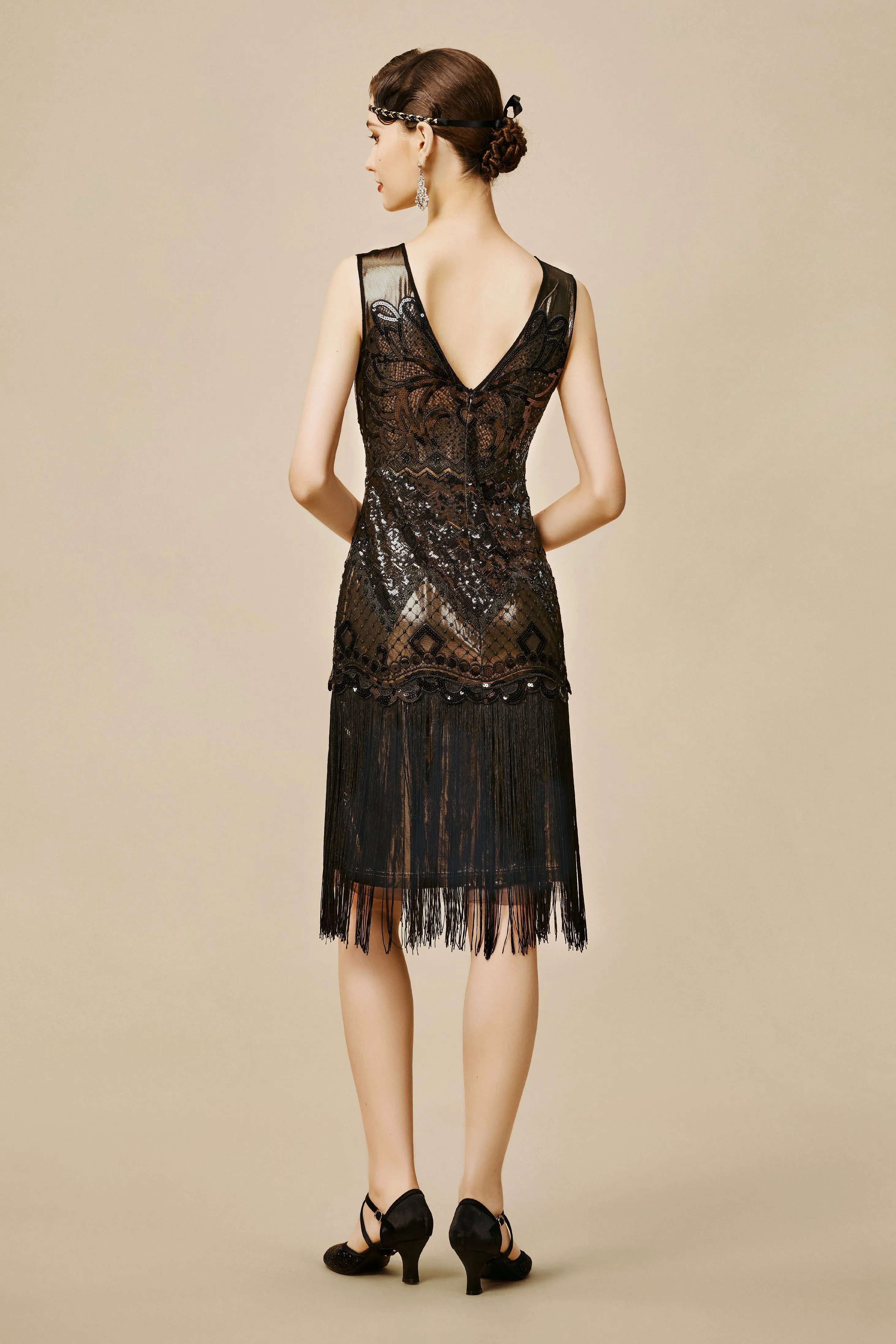 Princesse Tam Tam Sequins Fringe Flapper Dress sold by BABEYOND product image thumbnail 2