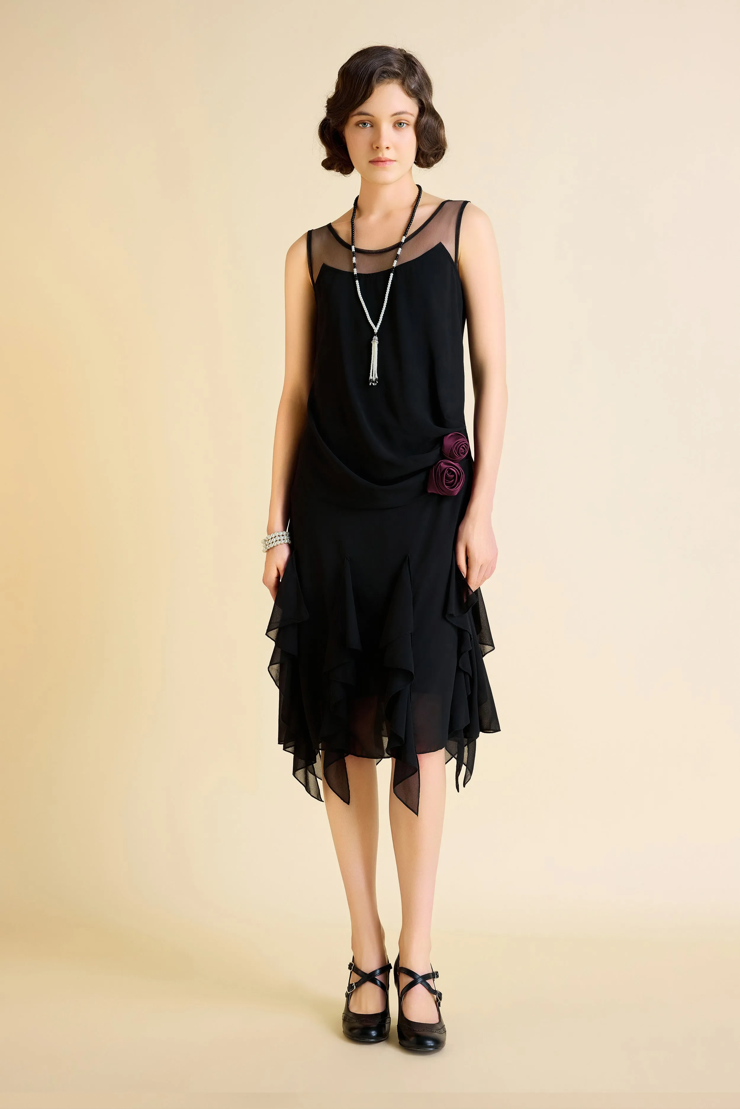 Charming Floral Ruffle Hem Day Dress sold by BABEYOND product image thumbnail 3