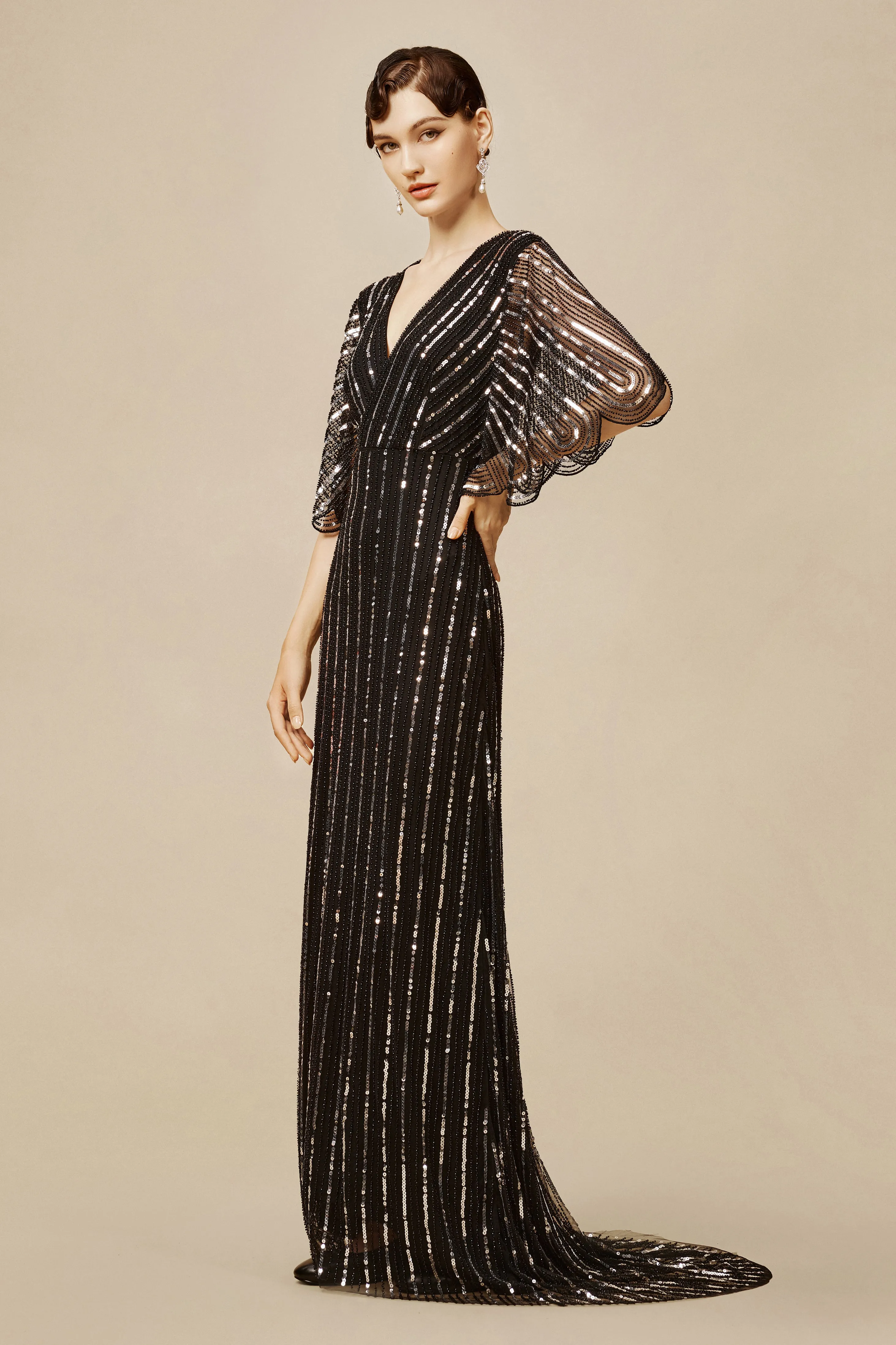 Embellished Sequin Evening Gown sold by BABEYOND product image thumbnail 3