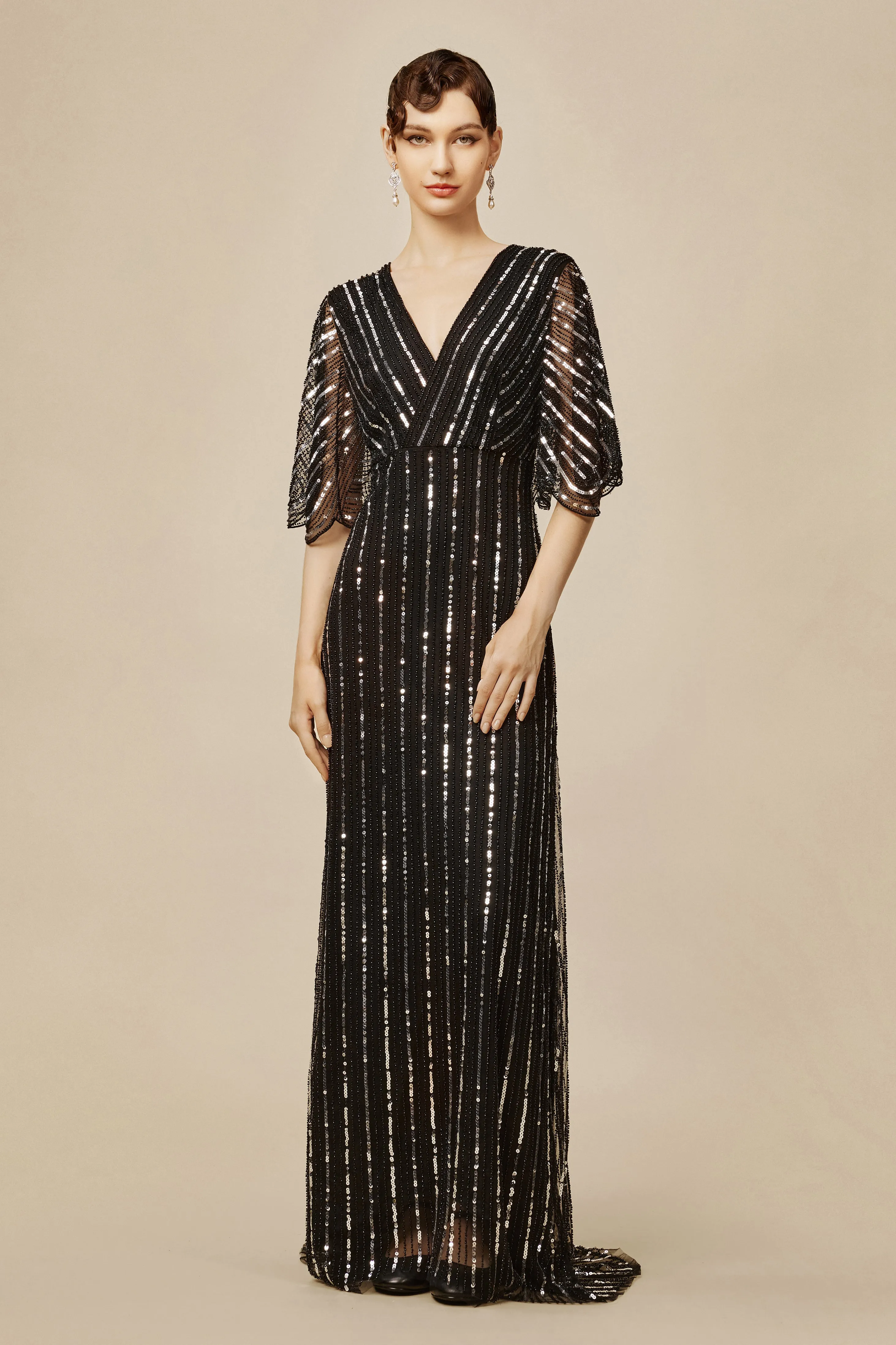 Embellished Sequin Evening Gown sold by BABEYOND