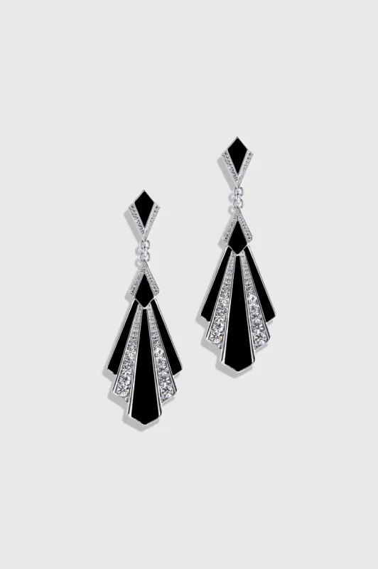 Geometric Crystals Color Block Earrings sold by BABEYOND