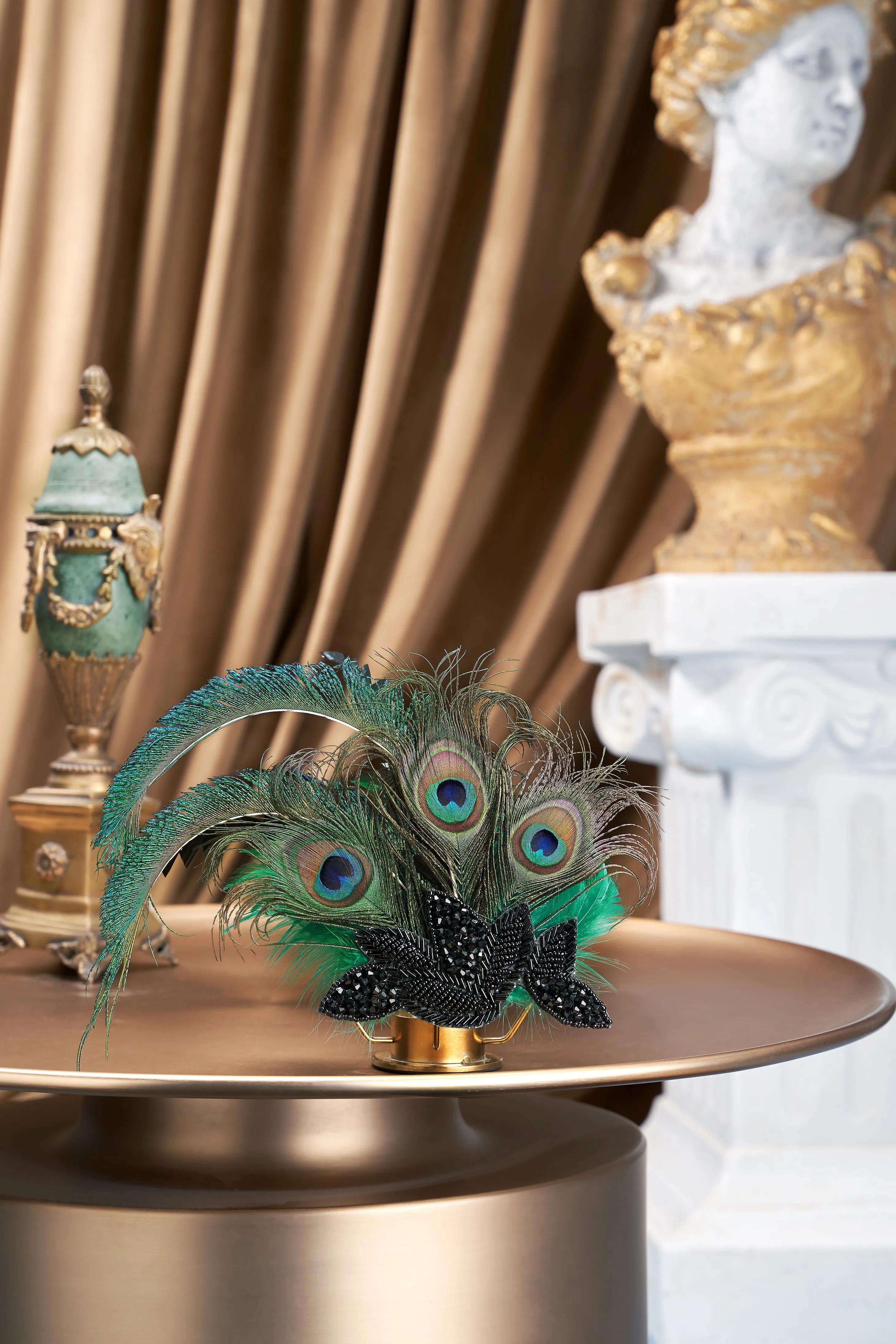 Vintage Beaded Peacock Headpiece sold by BABEYOND product image thumbnail 3