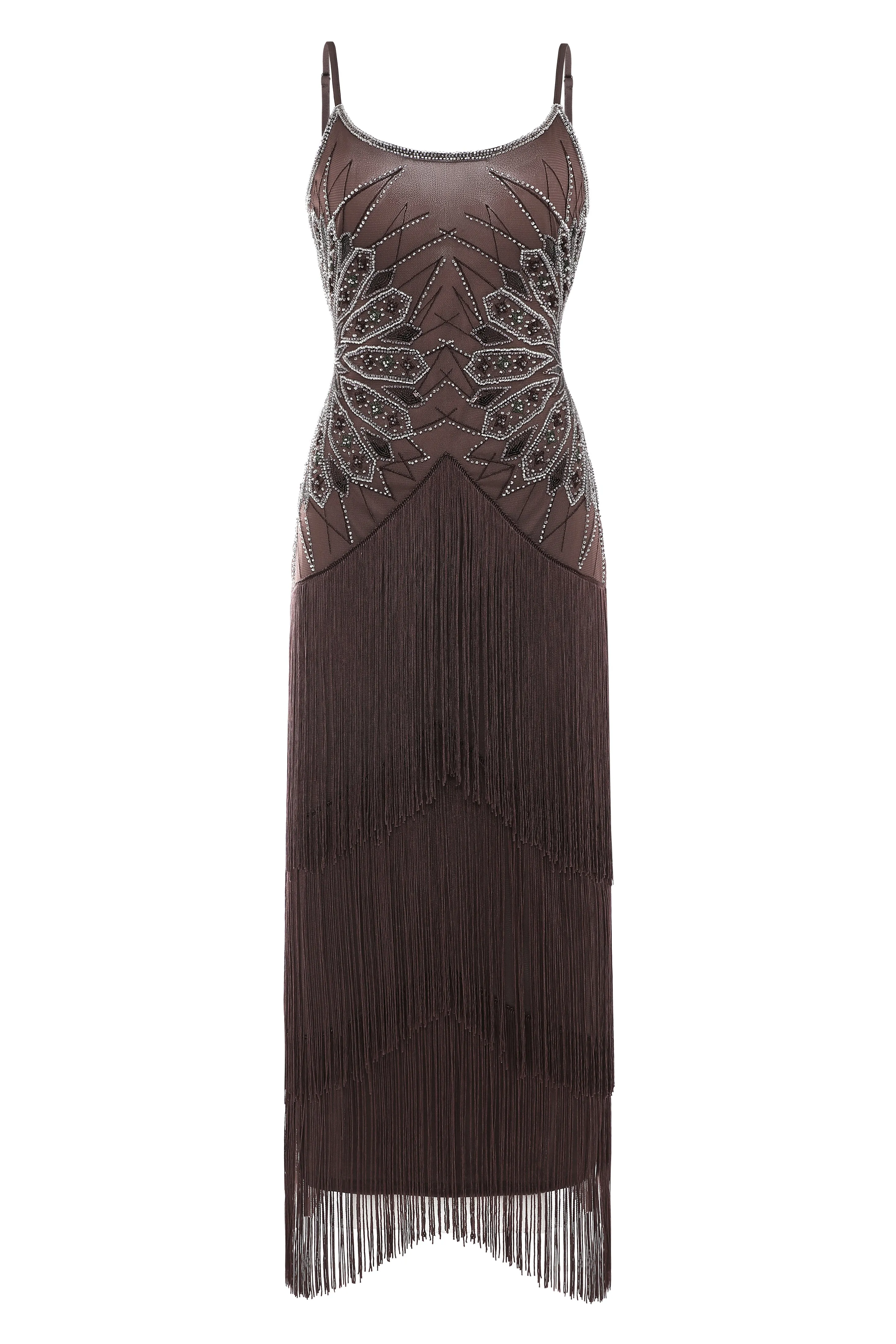 Stylish Geometric Fan Fringe Evening Gown sold by BABEYOND product image thumbnail 4