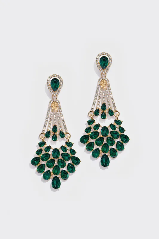 Crystal Rhinestone Chandelier Earrings sold by BABEYOND