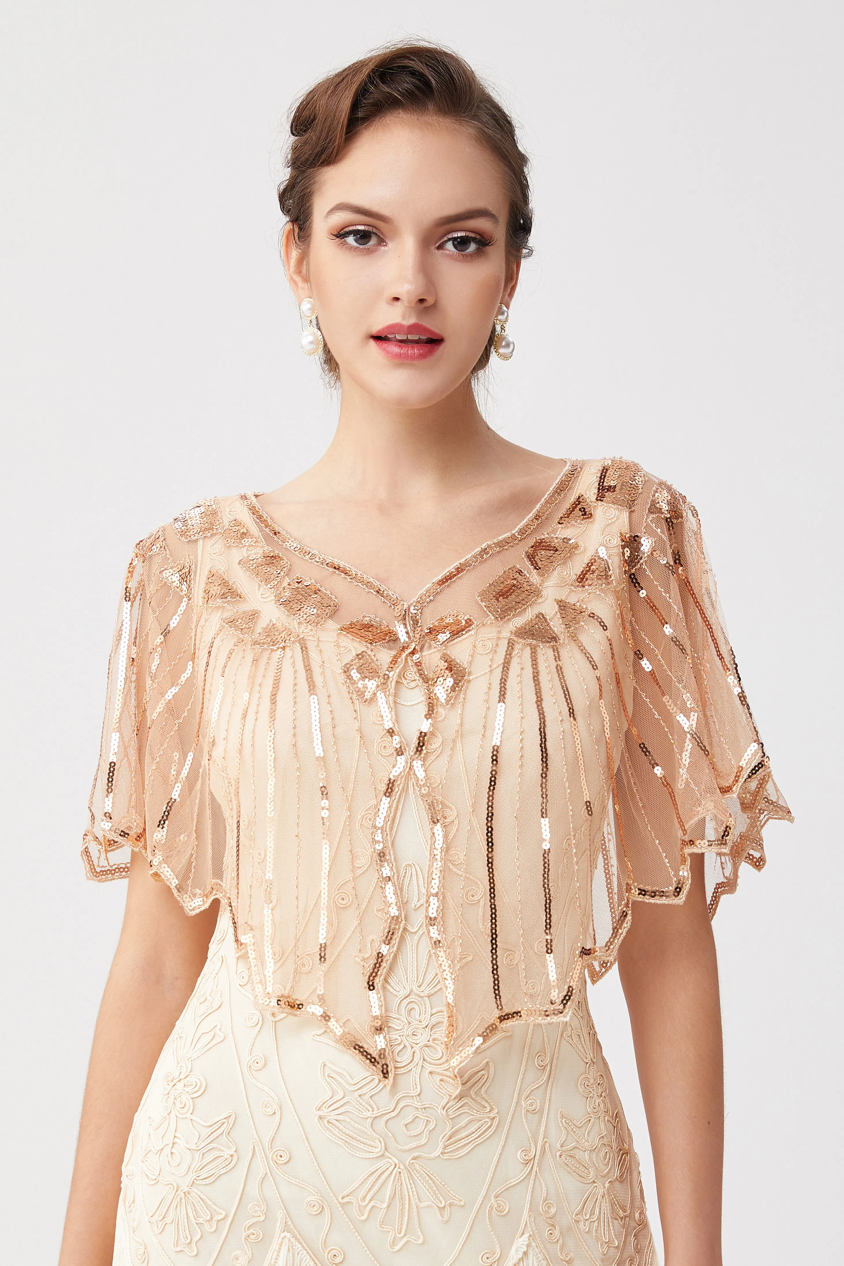 Classy Geometric Sequin Sheer Shawl sold by BABEYOND product image thumbnail 3