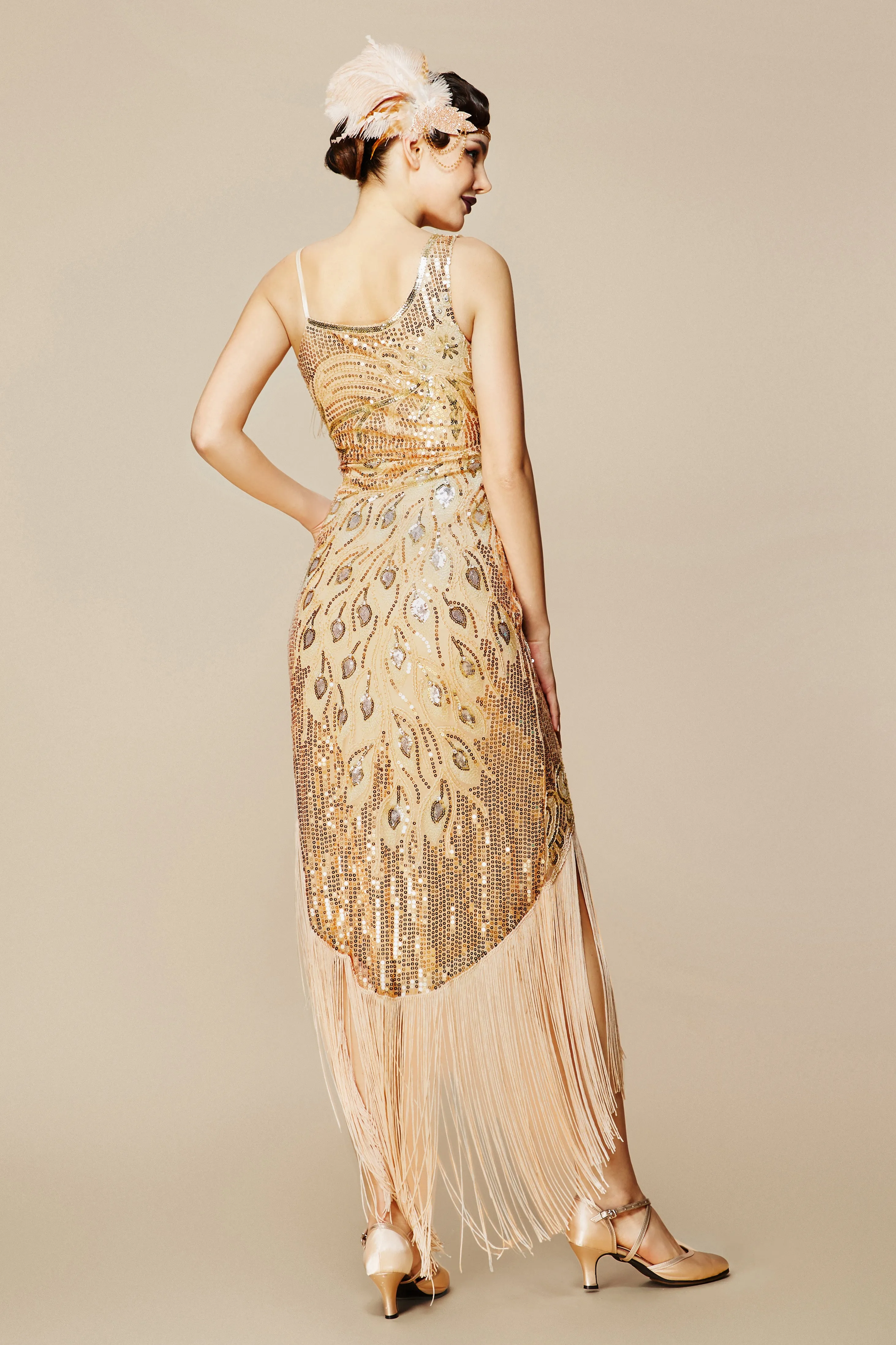 One Shoulder Strap Fringe Midi Dress sold by BABEYOND product image thumbnail 2