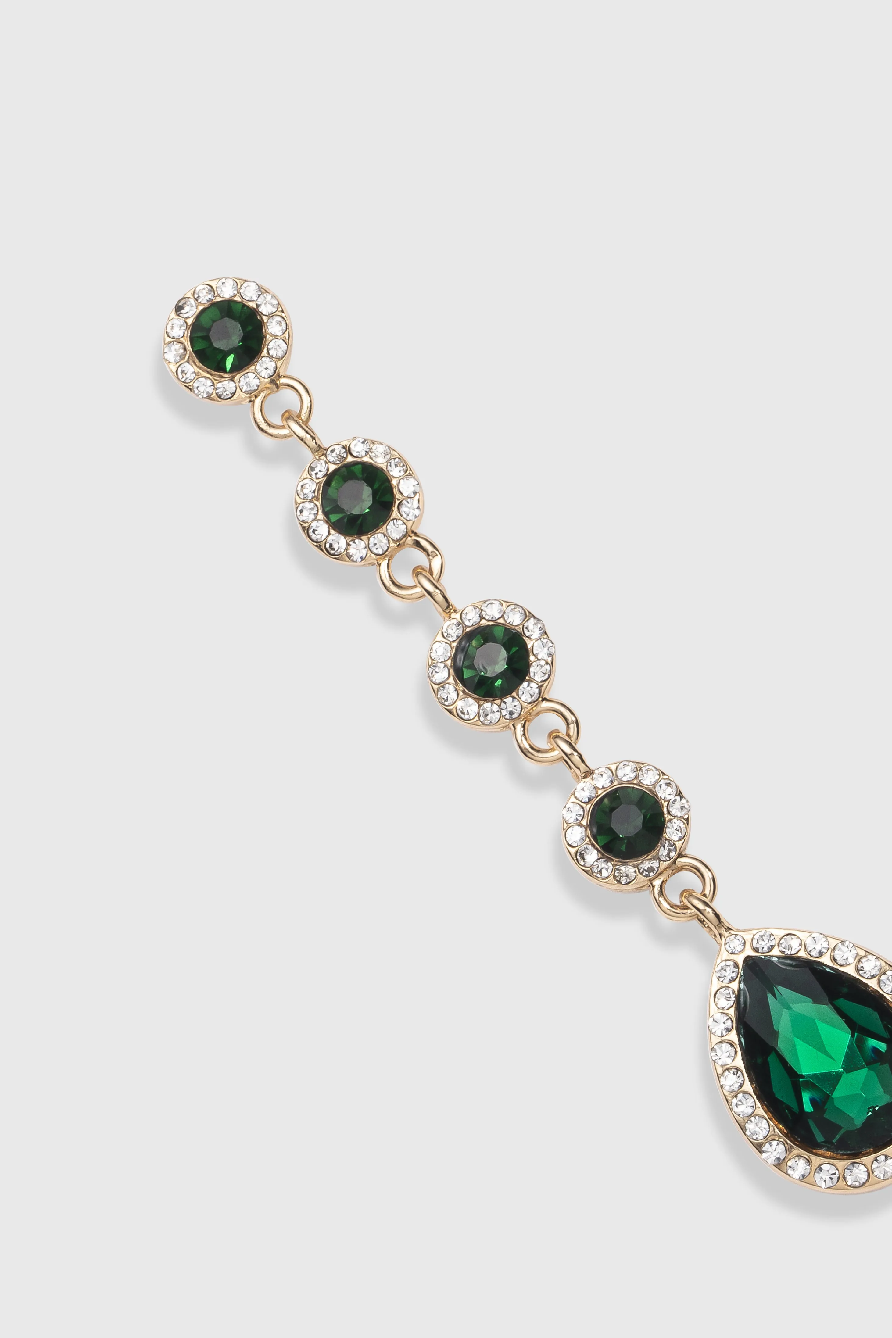 Retro Teardrop Crystals Dangle Earrings sold by BABEYOND product image thumbnail 2