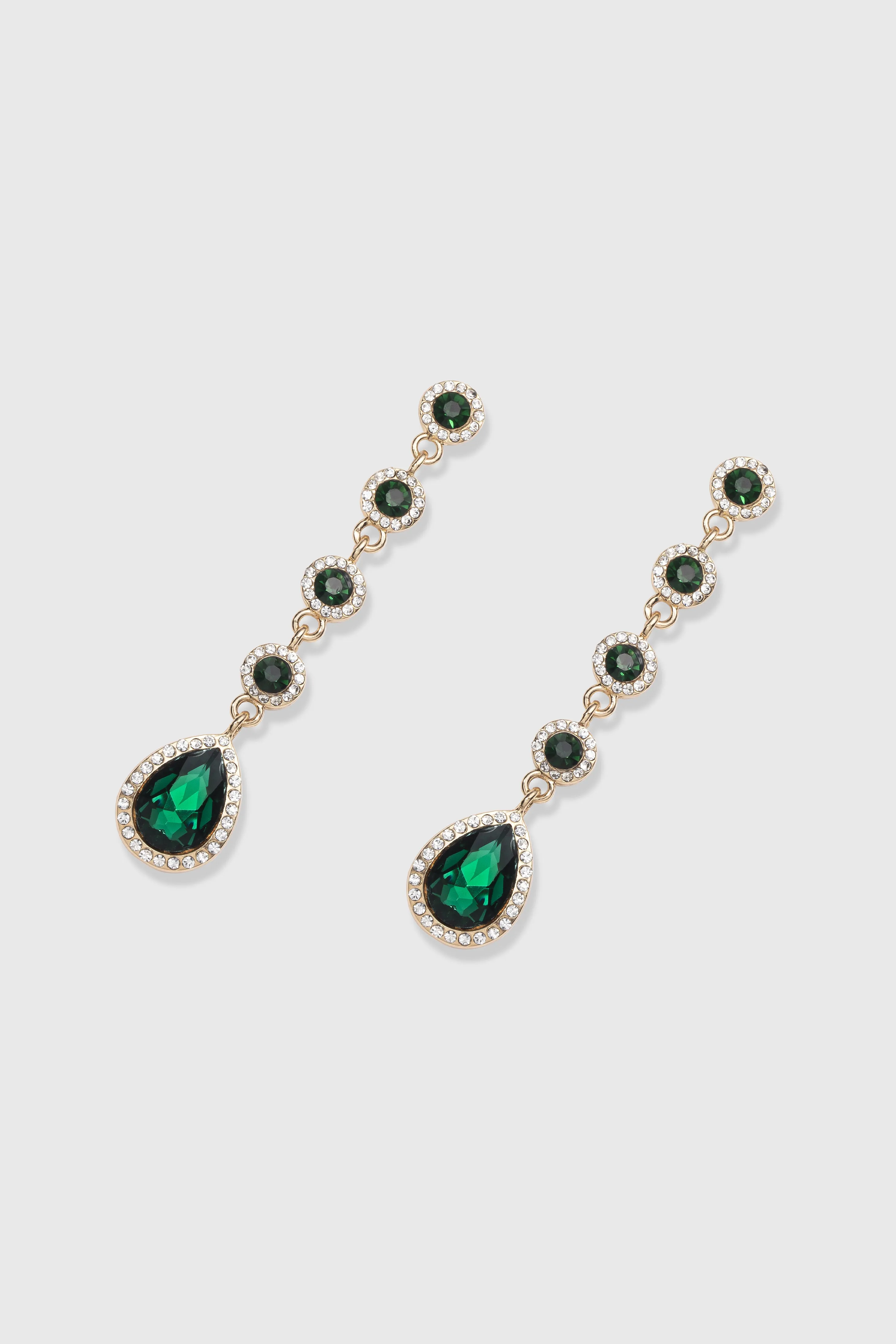 Retro Teardrop Crystals Dangle Earrings sold by BABEYOND product image thumbnail 3