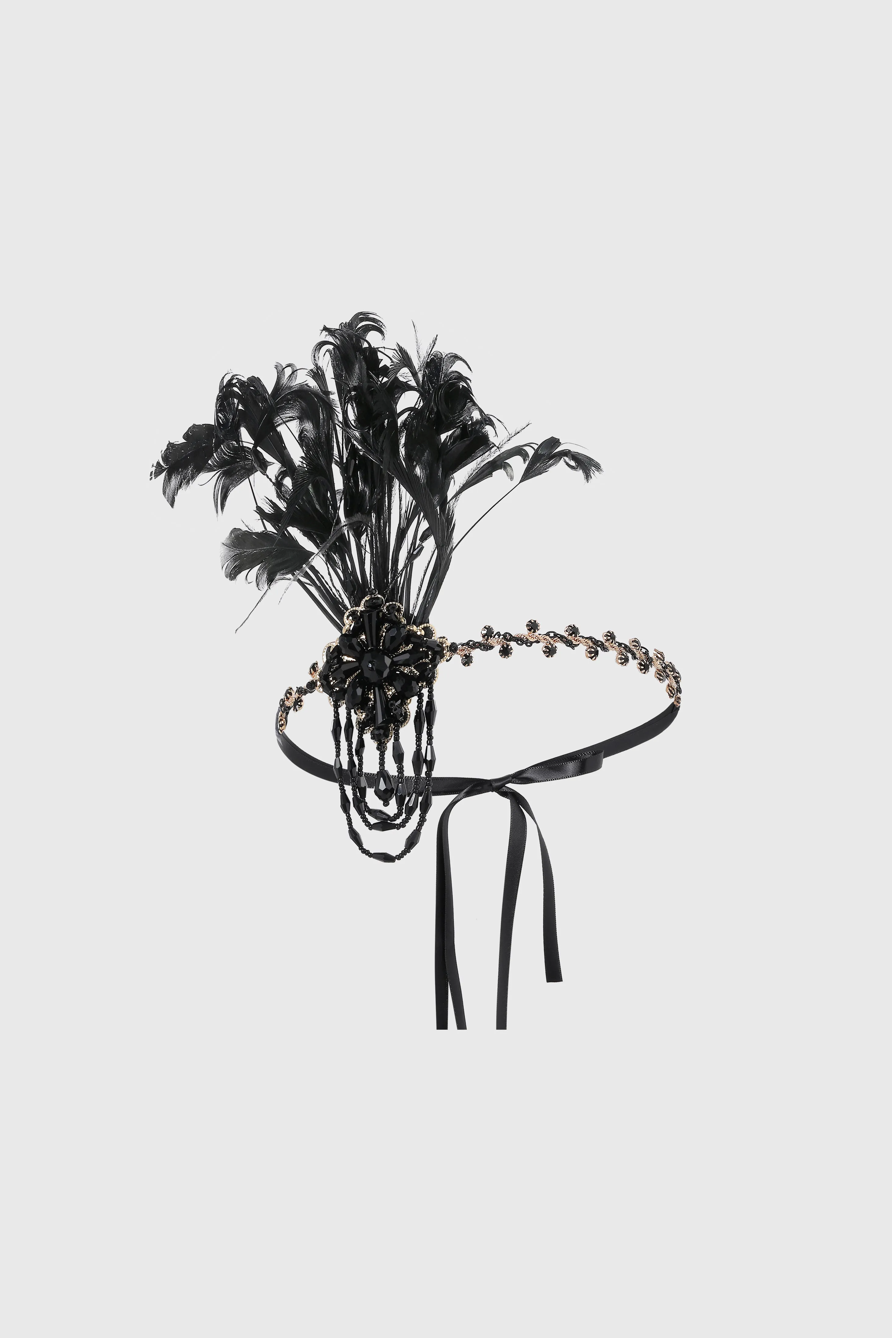 Gorgeous Beaded Feather Headband sold by BABEYOND