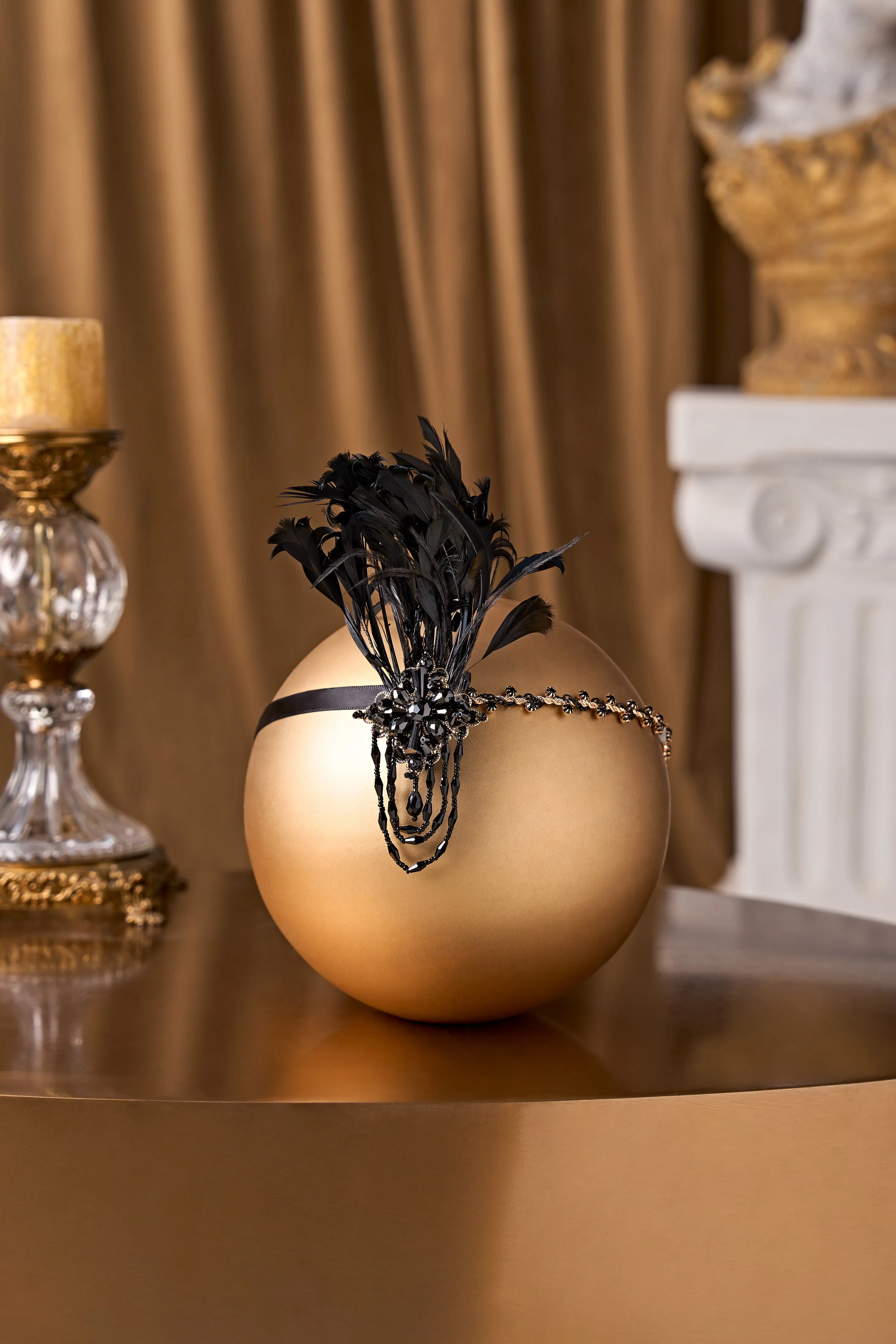 Gorgeous Beaded Feather Headband sold by BABEYOND product image thumbnail 3