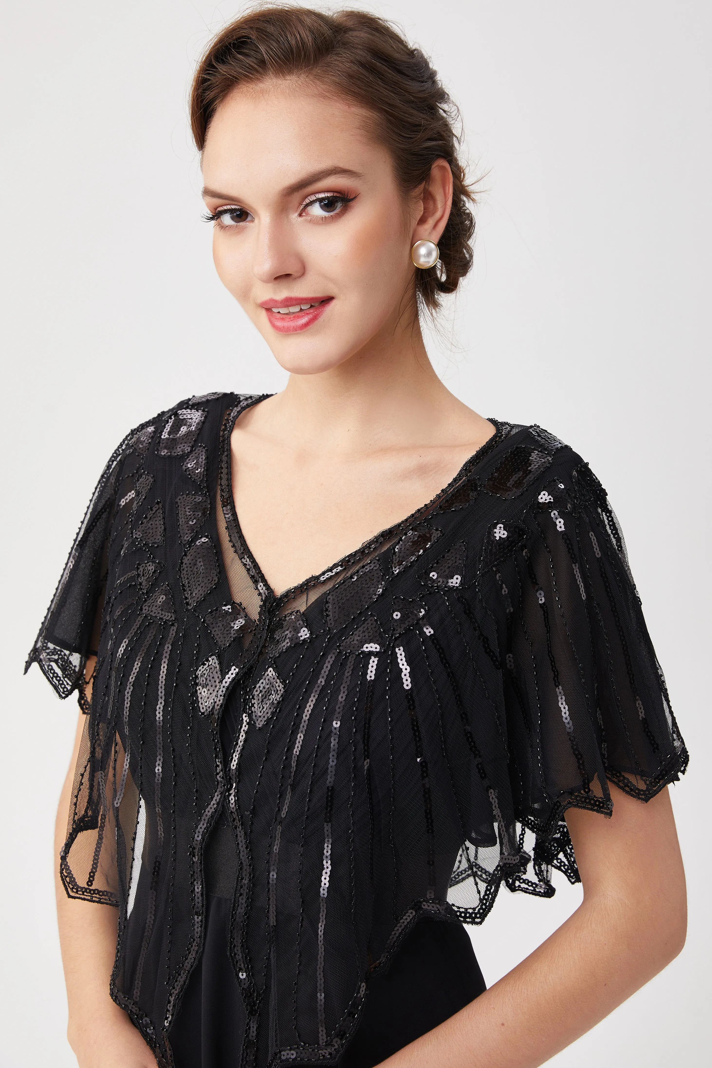 1920s Sequin Gatsby Evening Shawl sold by BABEYOND product image thumbnail 4