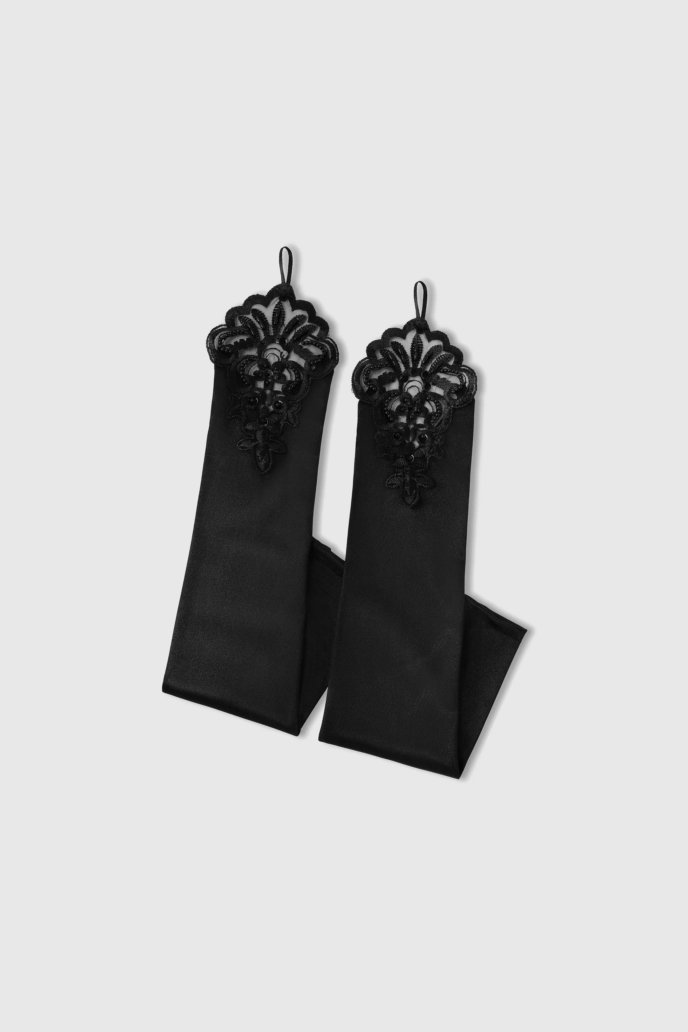 17.7'' Finger Loop Satin Stretchy Gloves sold by BABEYOND