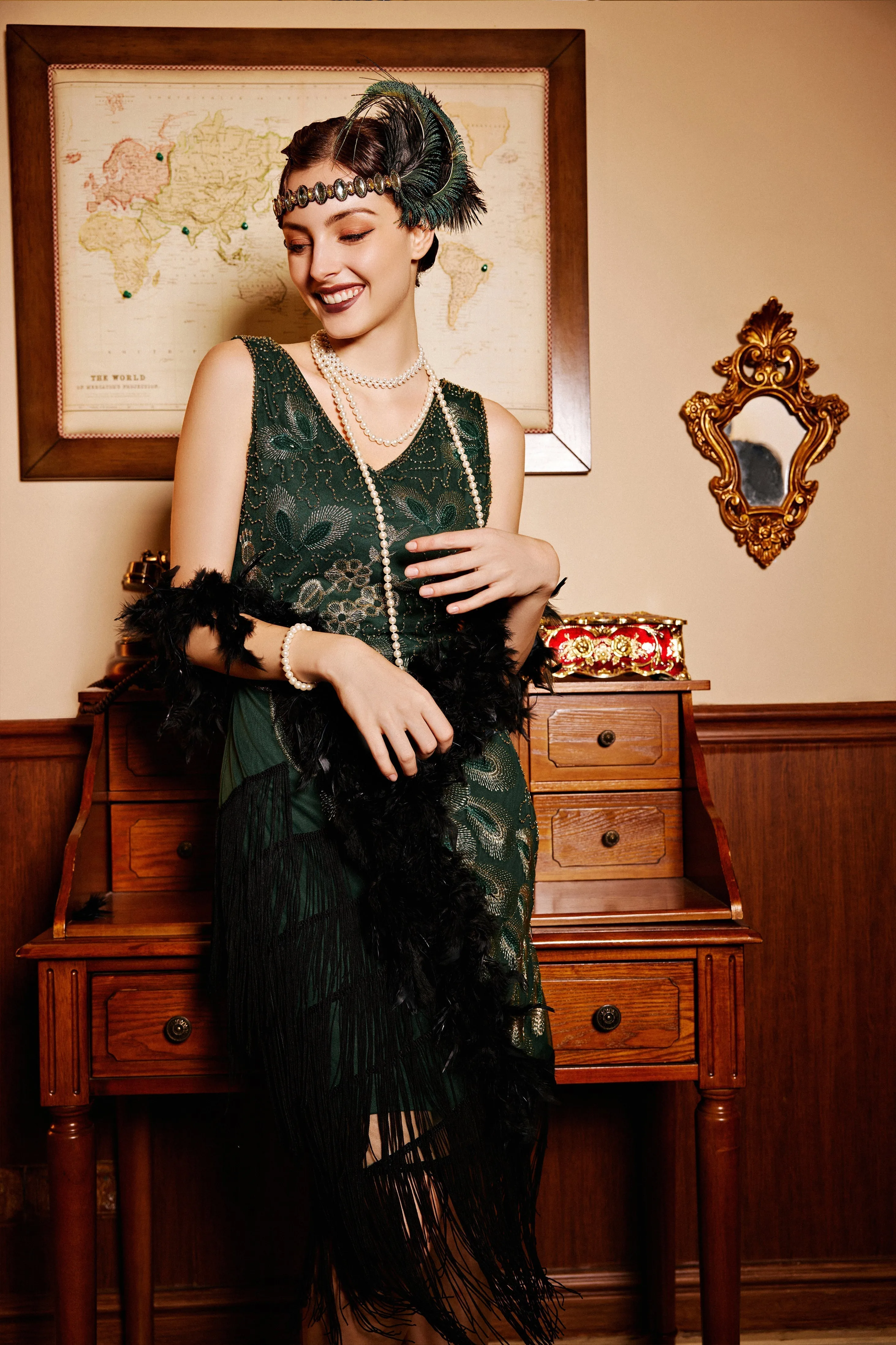 Gorgeous Pearl Long Necklace Set sold by BABEYOND product image thumbnail 3