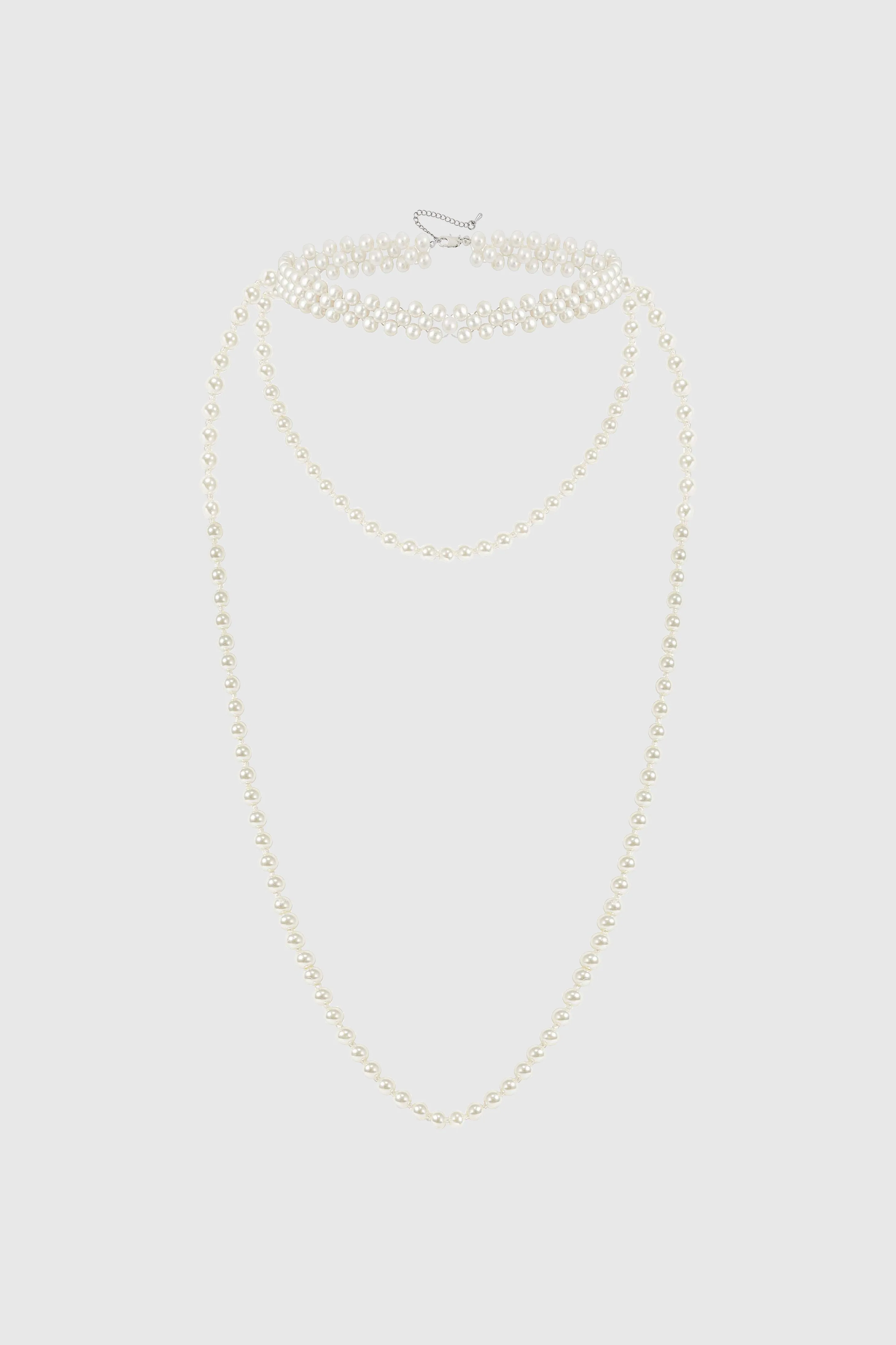 Gorgeous Pearl Long Necklace Set sold by BABEYOND