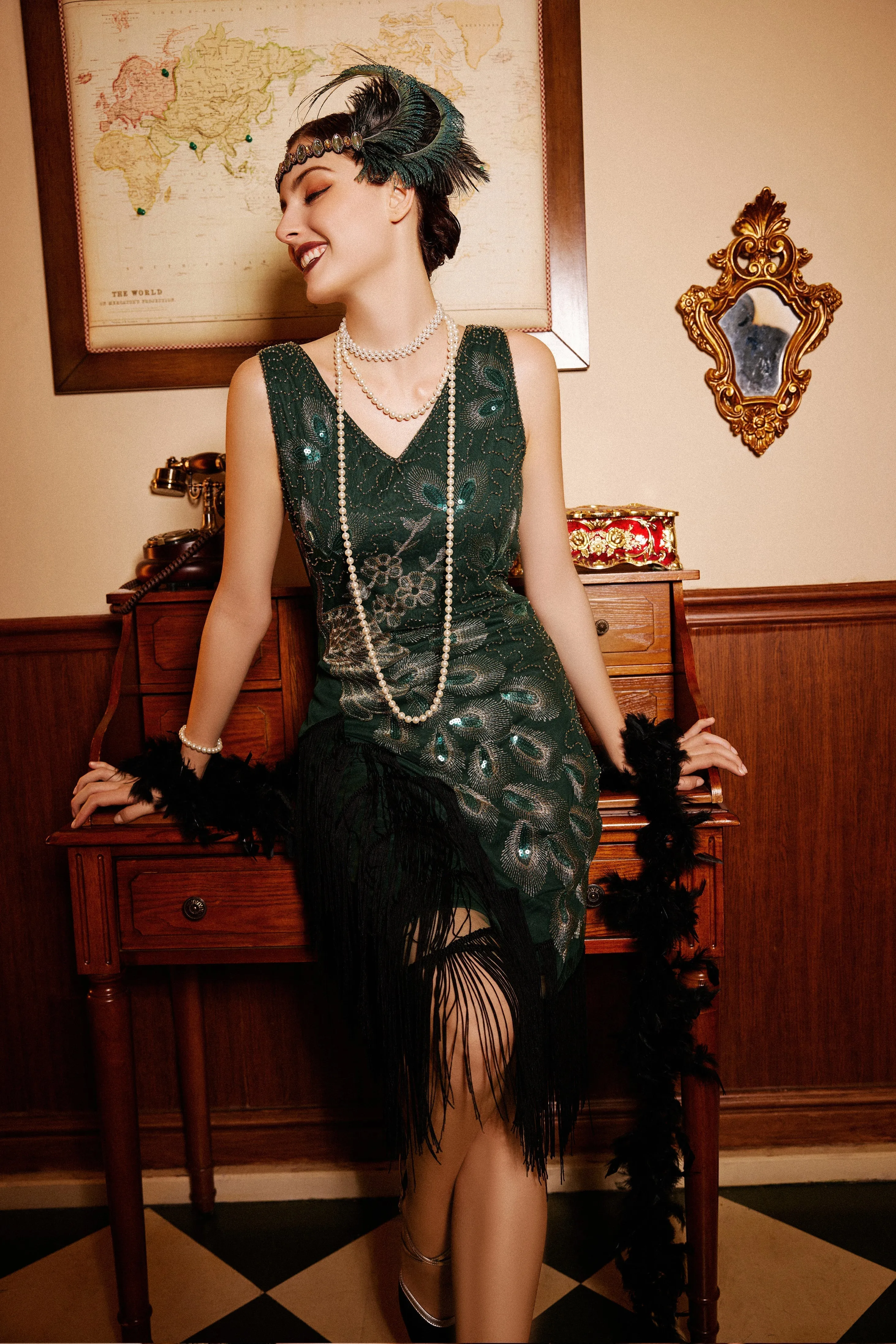 Gorgeous Pearl Long Necklace Set sold by BABEYOND product image thumbnail 4