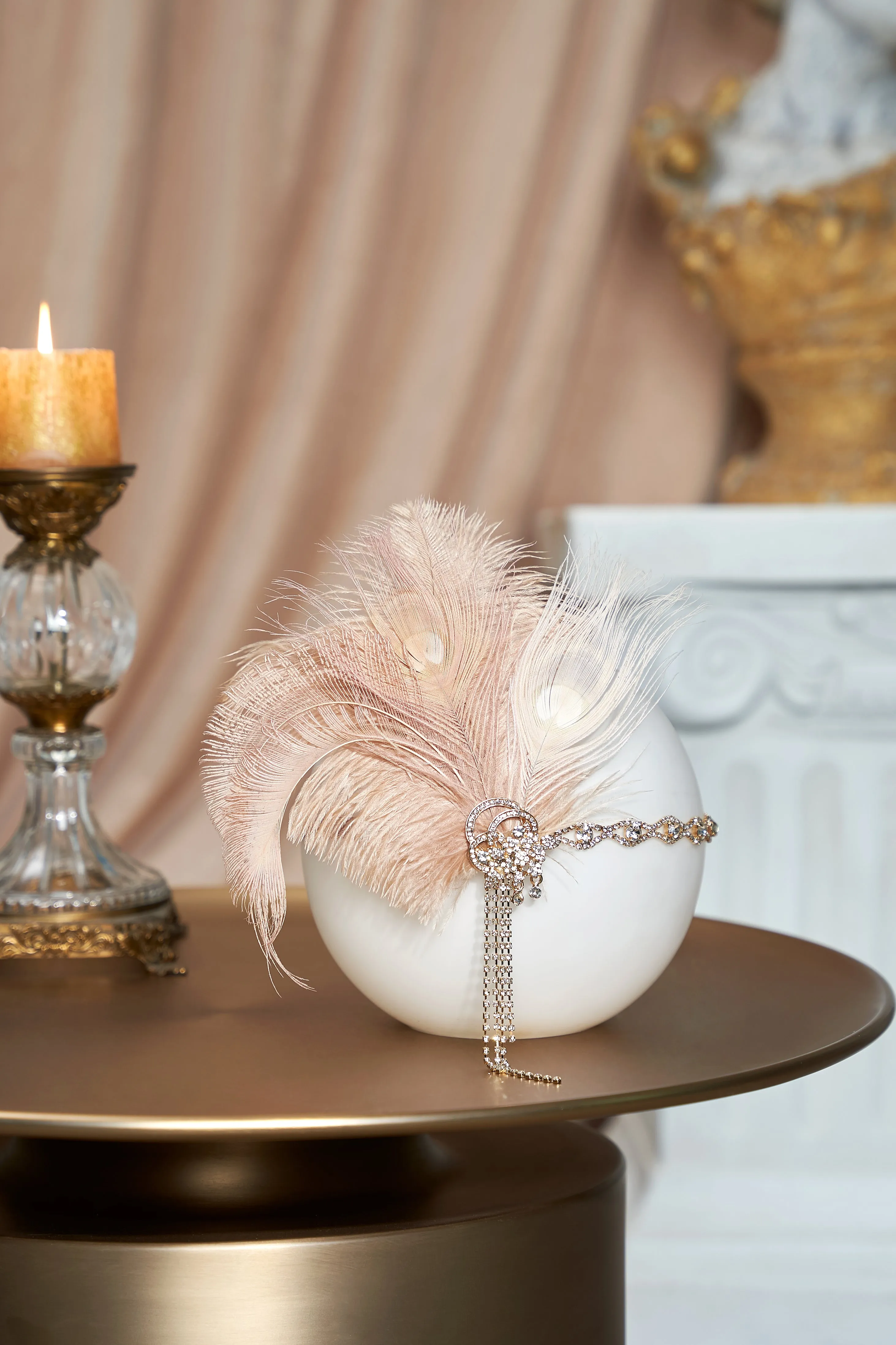 Rhinestone Chain Flapper Headband sold by BABEYOND product image thumbnail 4