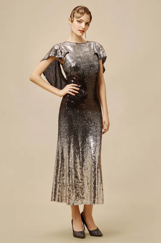Zouzou Ombre Sequins Evening Gown sold by BABEYOND