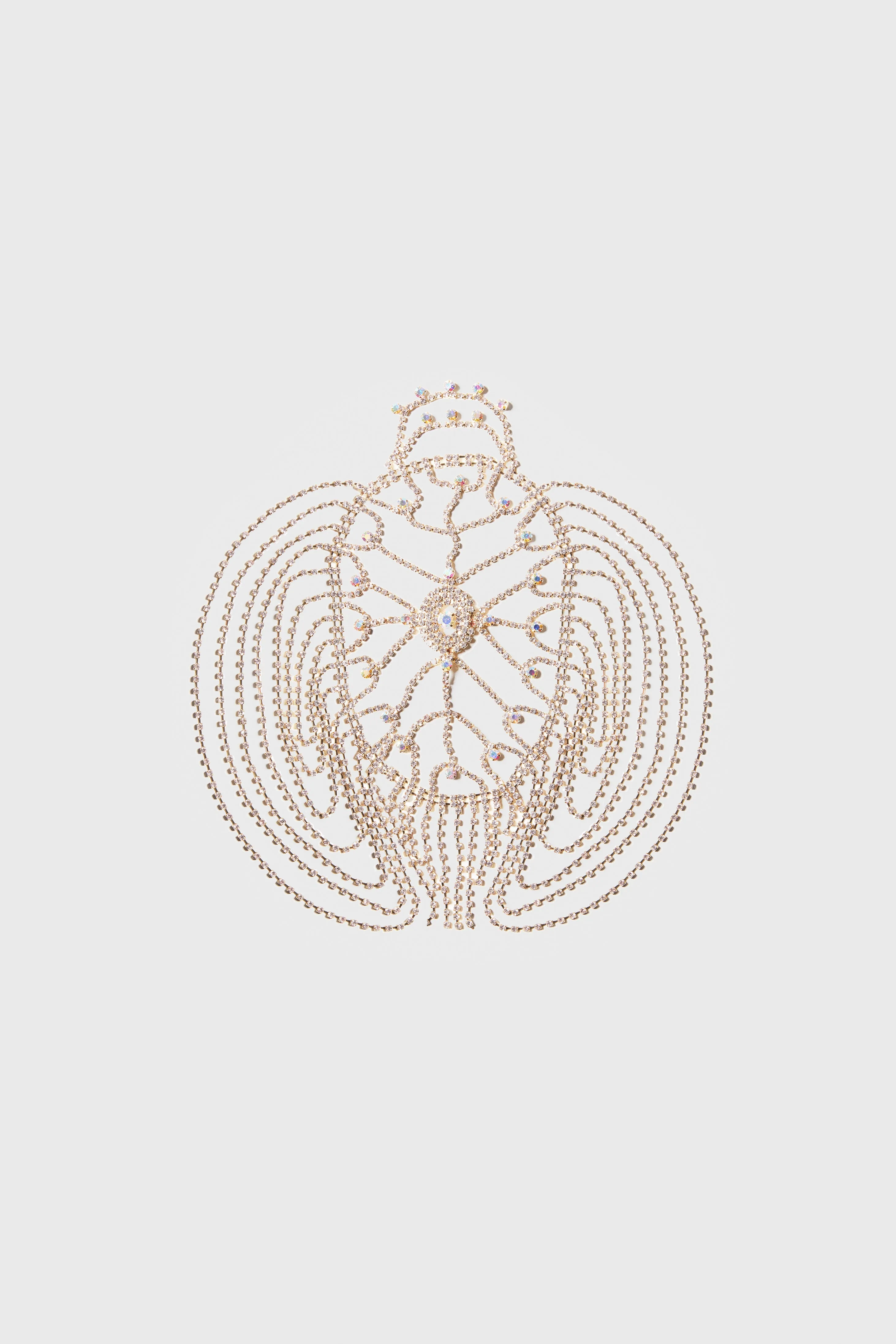 Rhinestone Chain Cage Headpiece sold by BABEYOND