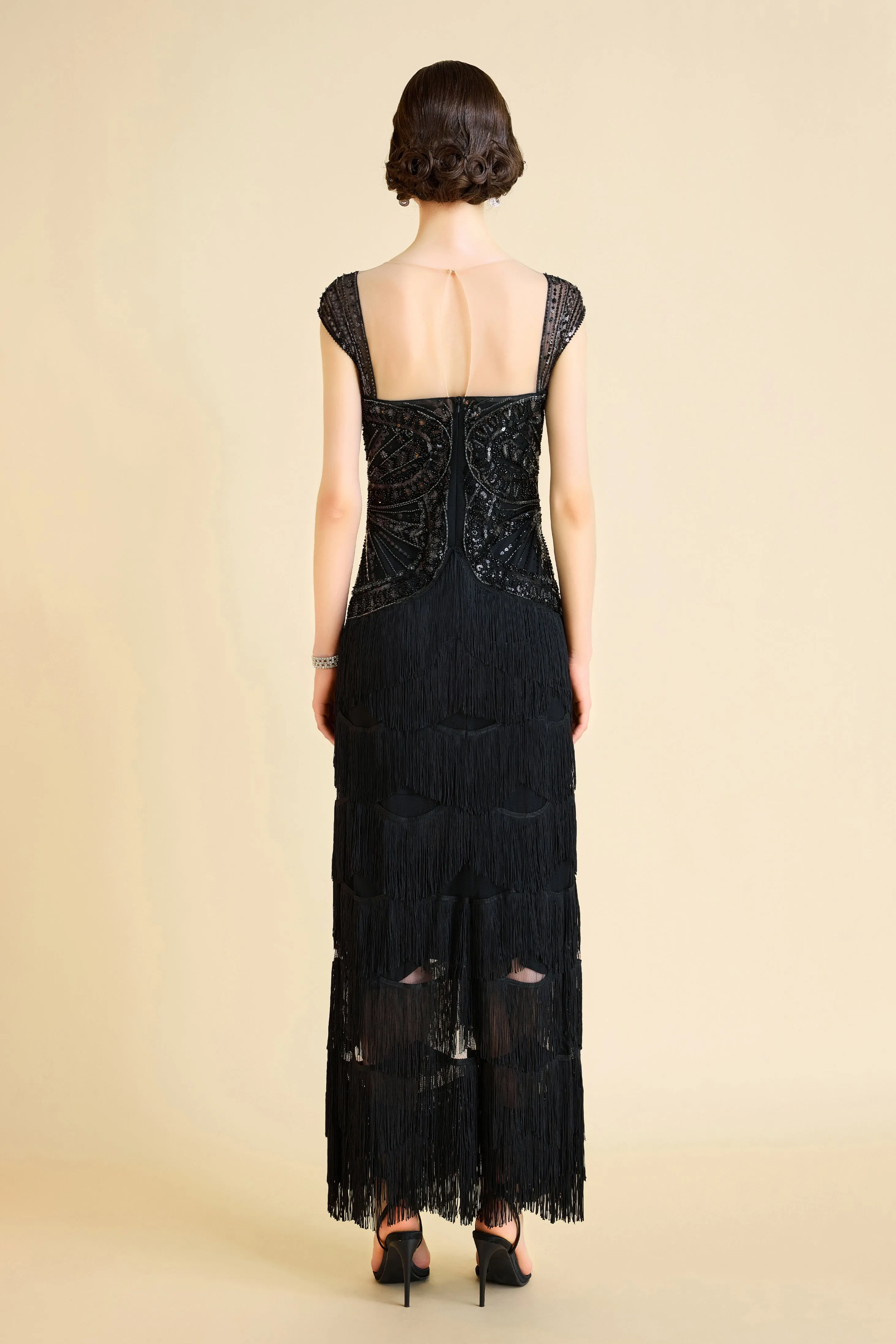 Geometric Rhinestone Fringe Evening Gown sold by BABEYOND product image thumbnail 2