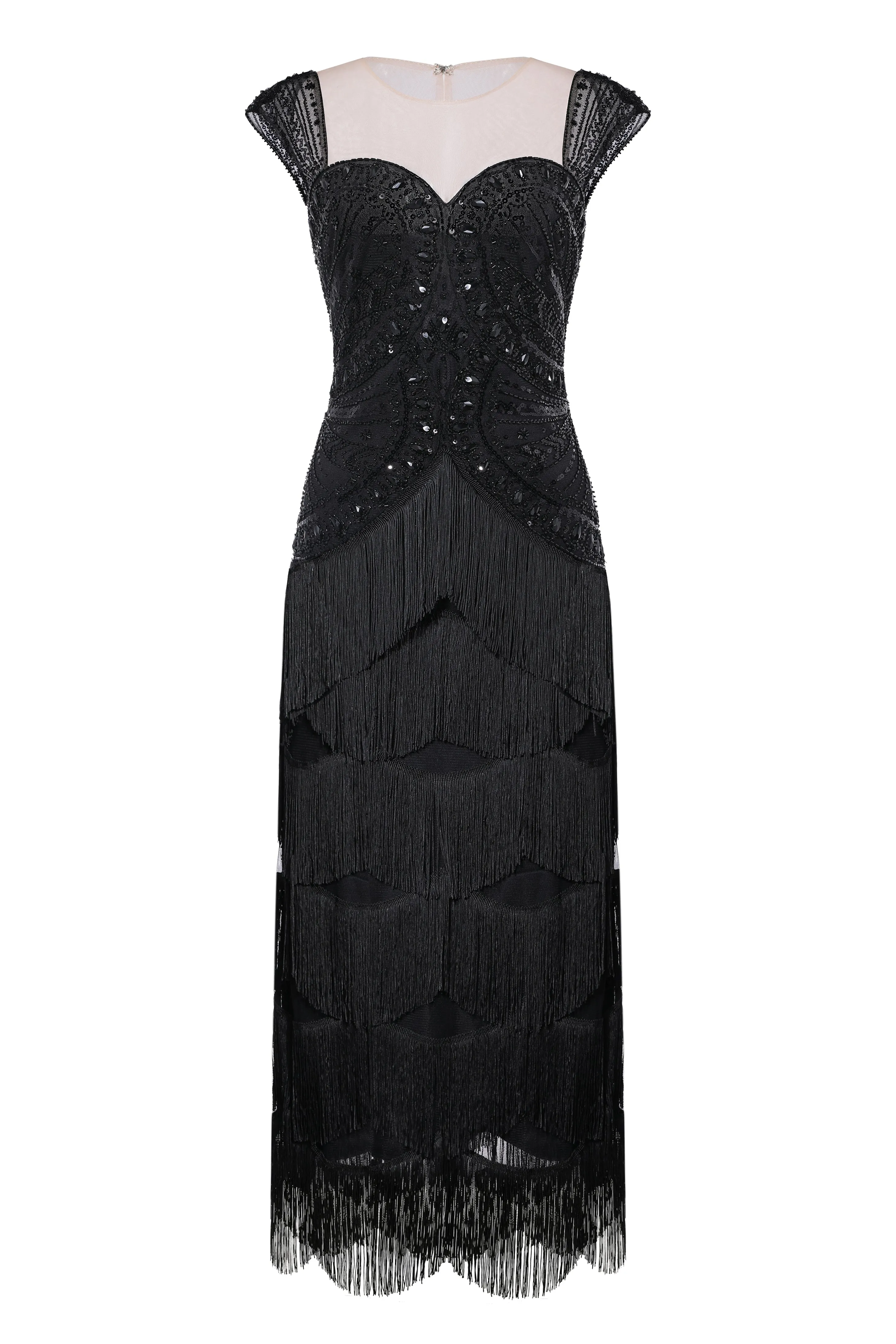 Geometric Rhinestone Fringe Evening Gown sold by BABEYOND product image thumbnail 5