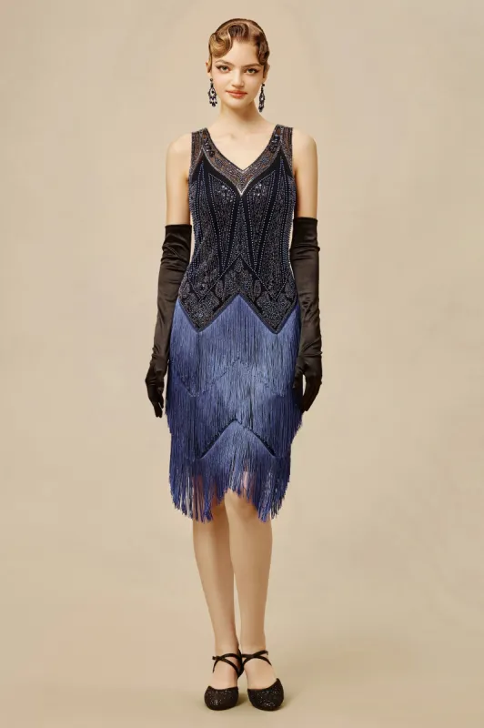 Princesse Tam Tam Beaded Sequins Flapper Dress sold by BABEYOND